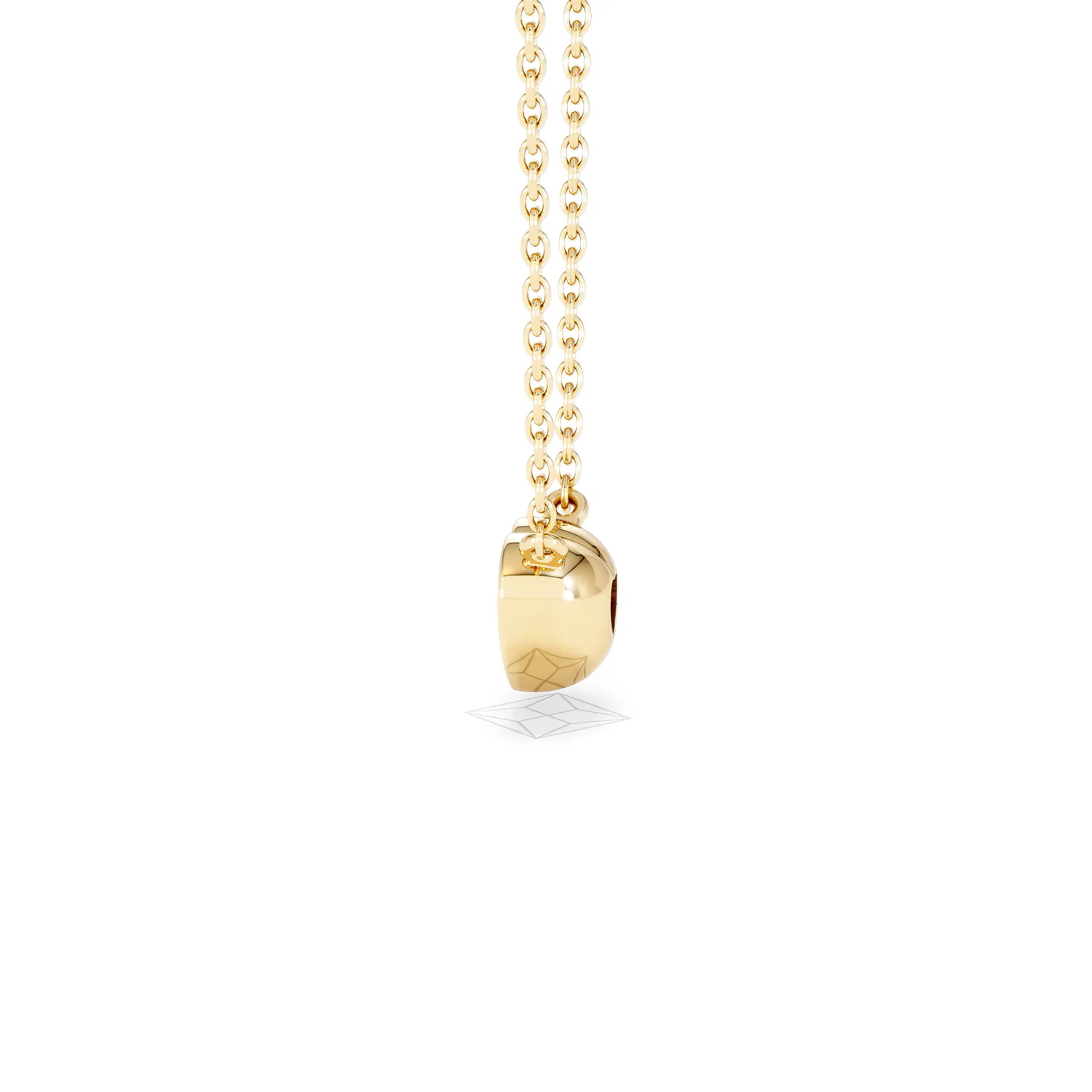 Horizon Heart Cut Lab Diamond Solitaire Necklace 0.50ct H/SI in 9K Gold - Image 68