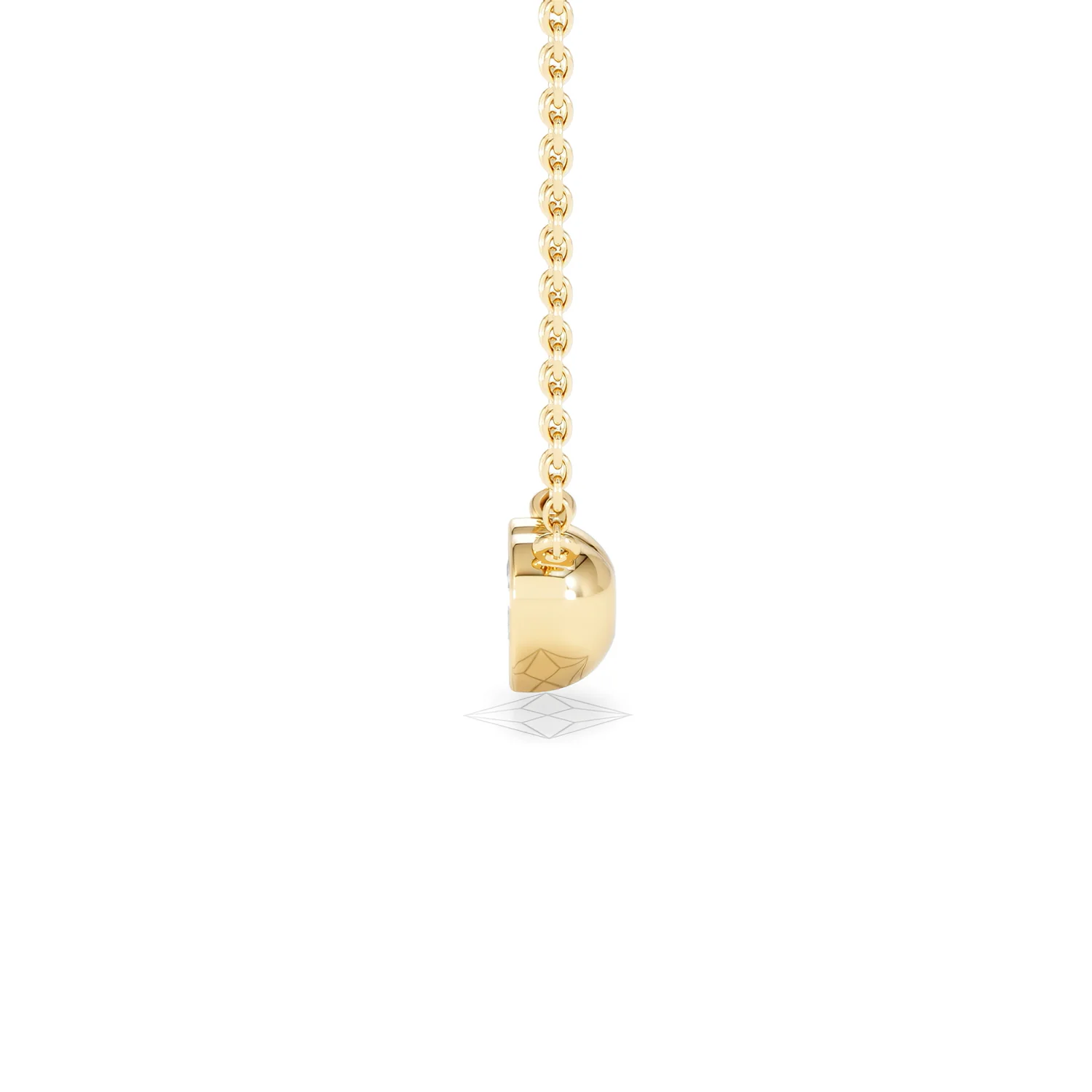 Horizon Heart Cut Lab Diamond Solitaire Necklace 0.50ct H/SI in 9K Gold - Image 70