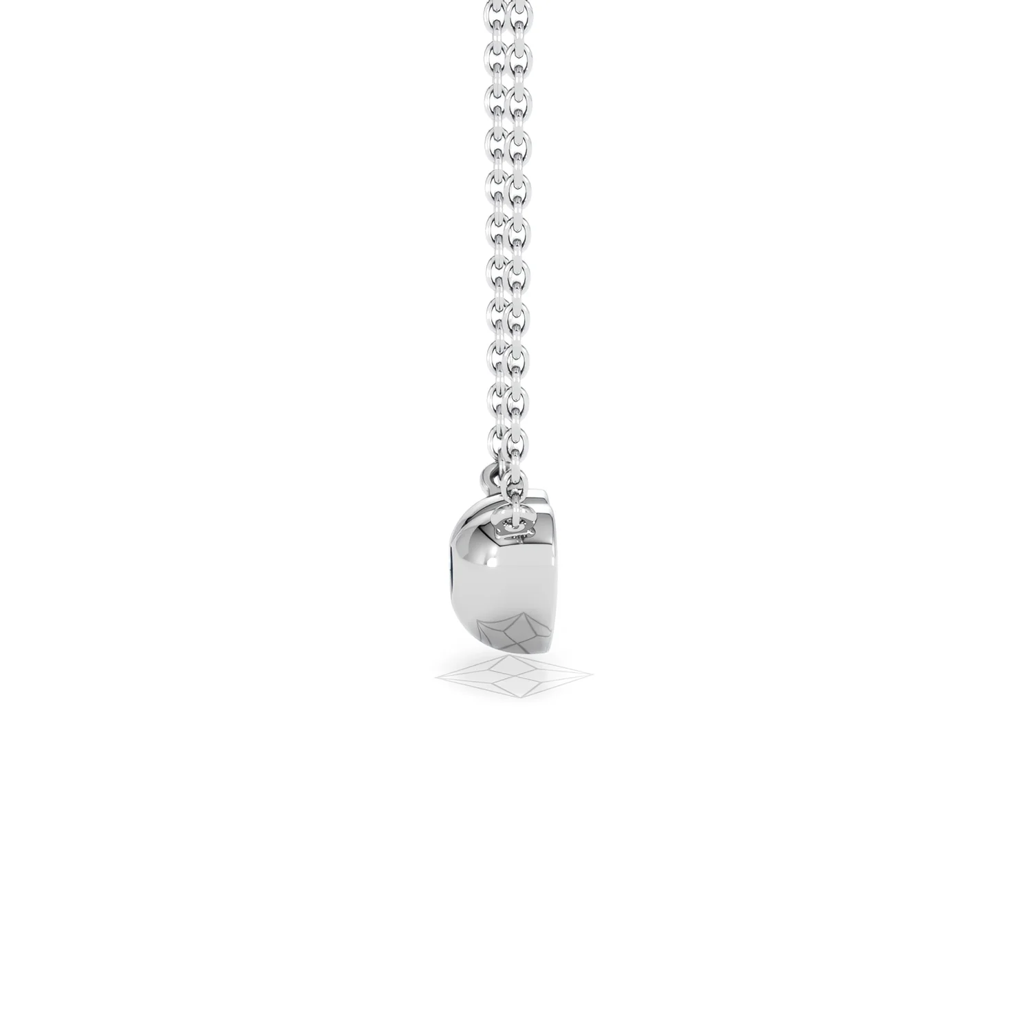Horizon Heart Cut Lab Diamond Solitaire Necklace 0.50ct H/SI in 9K White Gold - Image 31