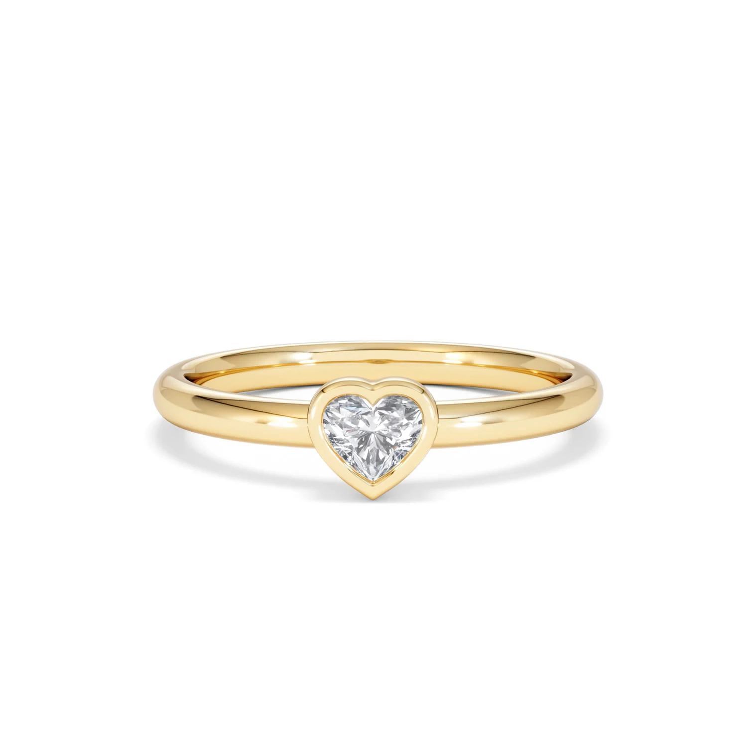 Horizon Heart Cut Lab Diamond Solitaire Ring 0.25ct H/SI in 18k Gold Vermeil - Image 10