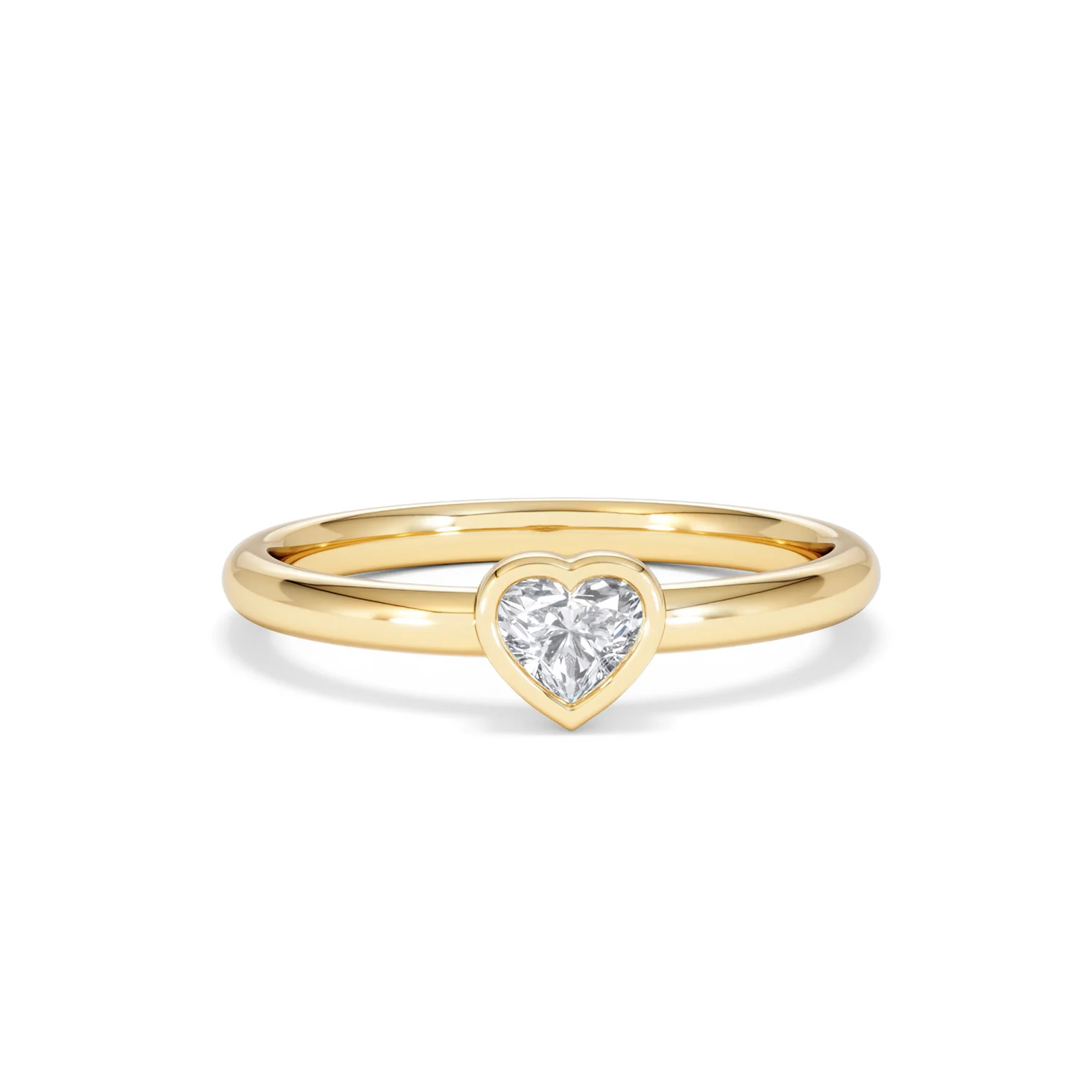 Horizon Heart Cut Lab Diamond Solitaire Ring 0.25ct H/SI in 18k Gold Vermeil - Image 11