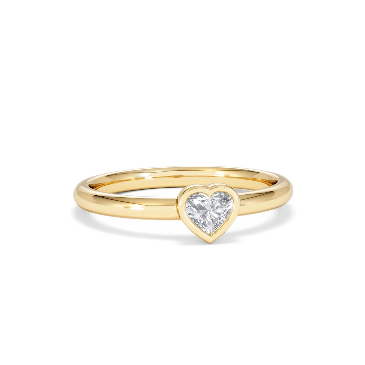 Horizon Heart Cut Lab Diamond Solitaire Ring 0.25ct H/SI in 18k Gold Vermeil - Image 13