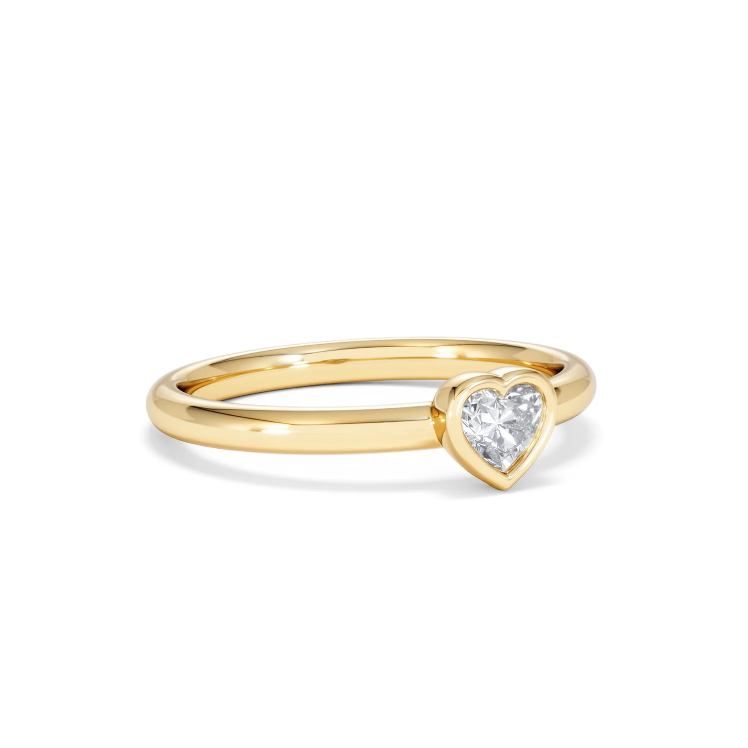 Horizon Heart Cut Lab Diamond Solitaire Ring 0.25ct H/SI in 18k Gold Vermeil - Image 17