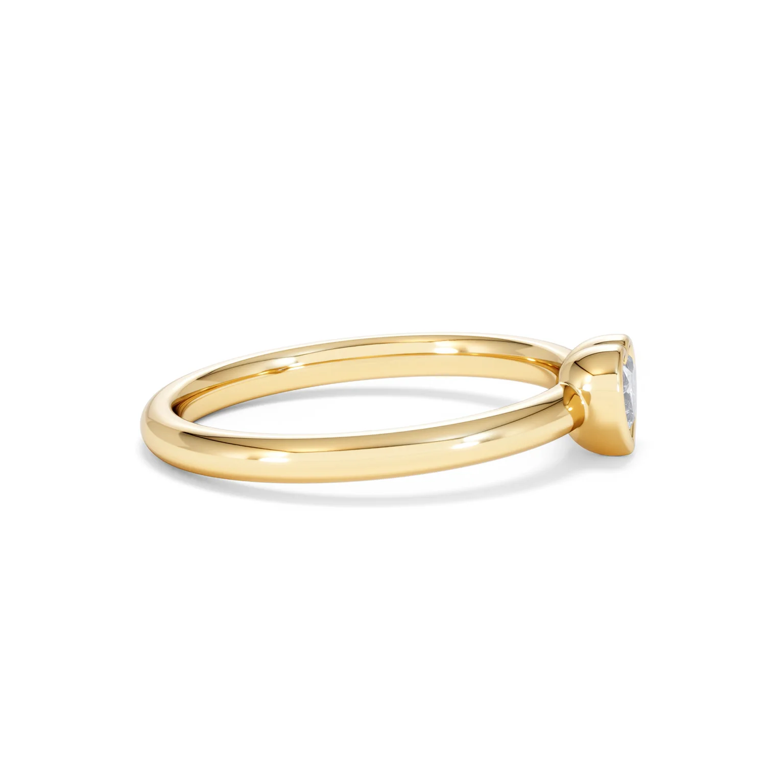 Horizon Heart Cut Lab Diamond Solitaire Ring 0.25ct H/SI in 18k Gold Vermeil - Image 28