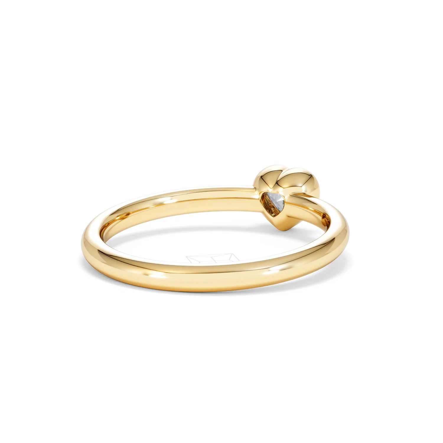 Horizon Heart Cut Lab Diamond Solitaire Ring 0.25ct H/SI in 18k Gold Vermeil - Image 43