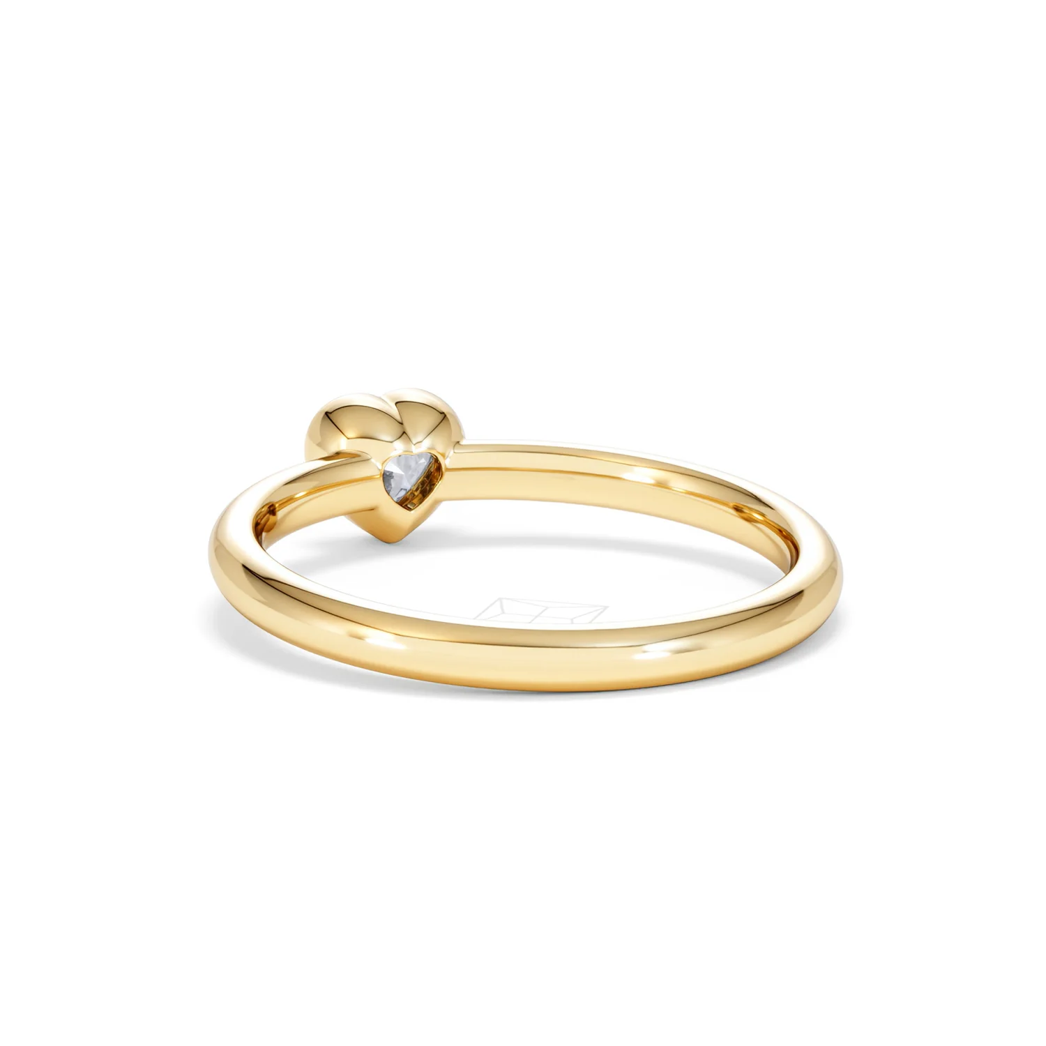 Horizon Heart Cut Lab Diamond Solitaire Ring 0.25ct H/SI in 18k Gold Vermeil - Image 56