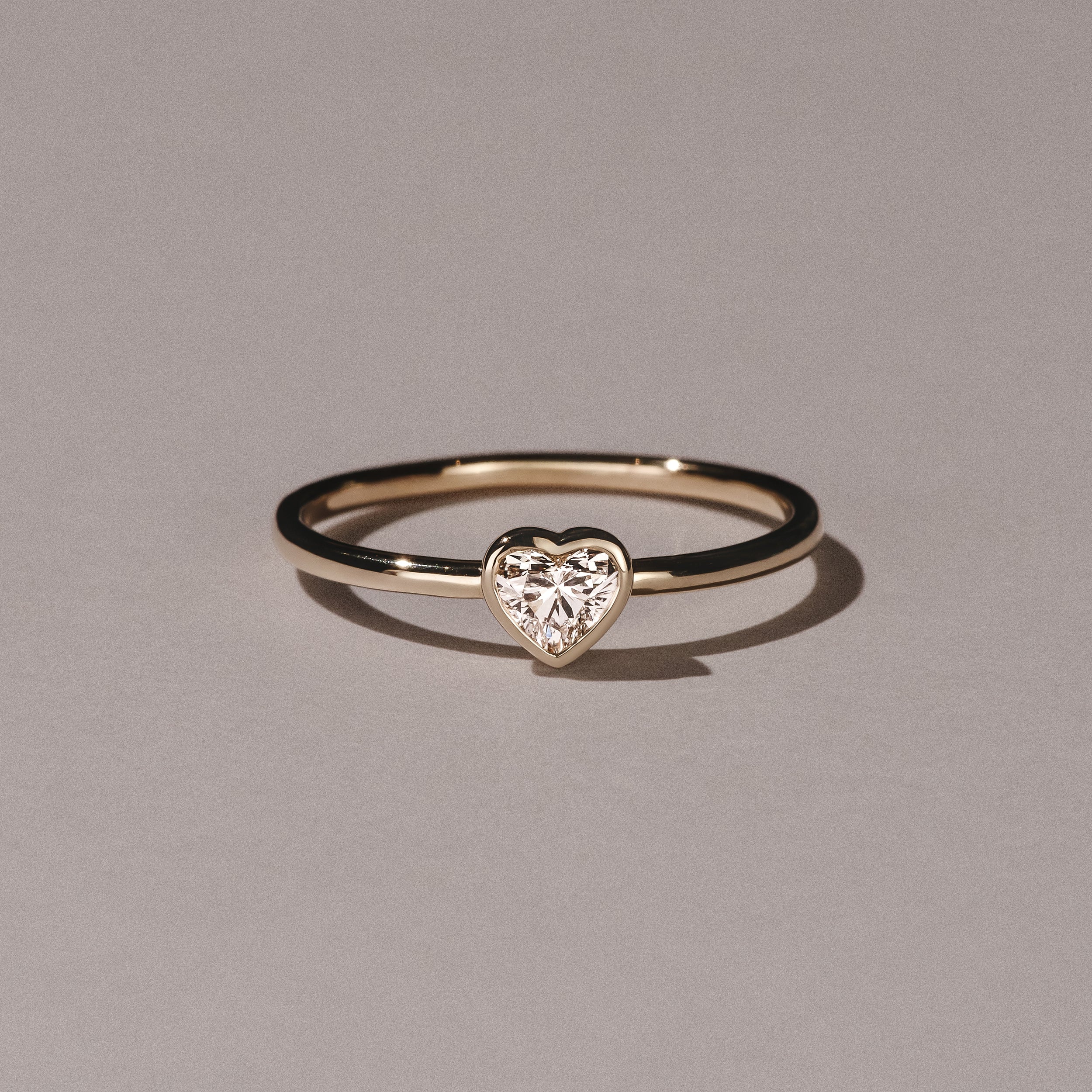 Horizon Heart Cut Lab Diamond Solitaire Ring 0.25ct H/SI in 18k Gold Vermeil - Image 6