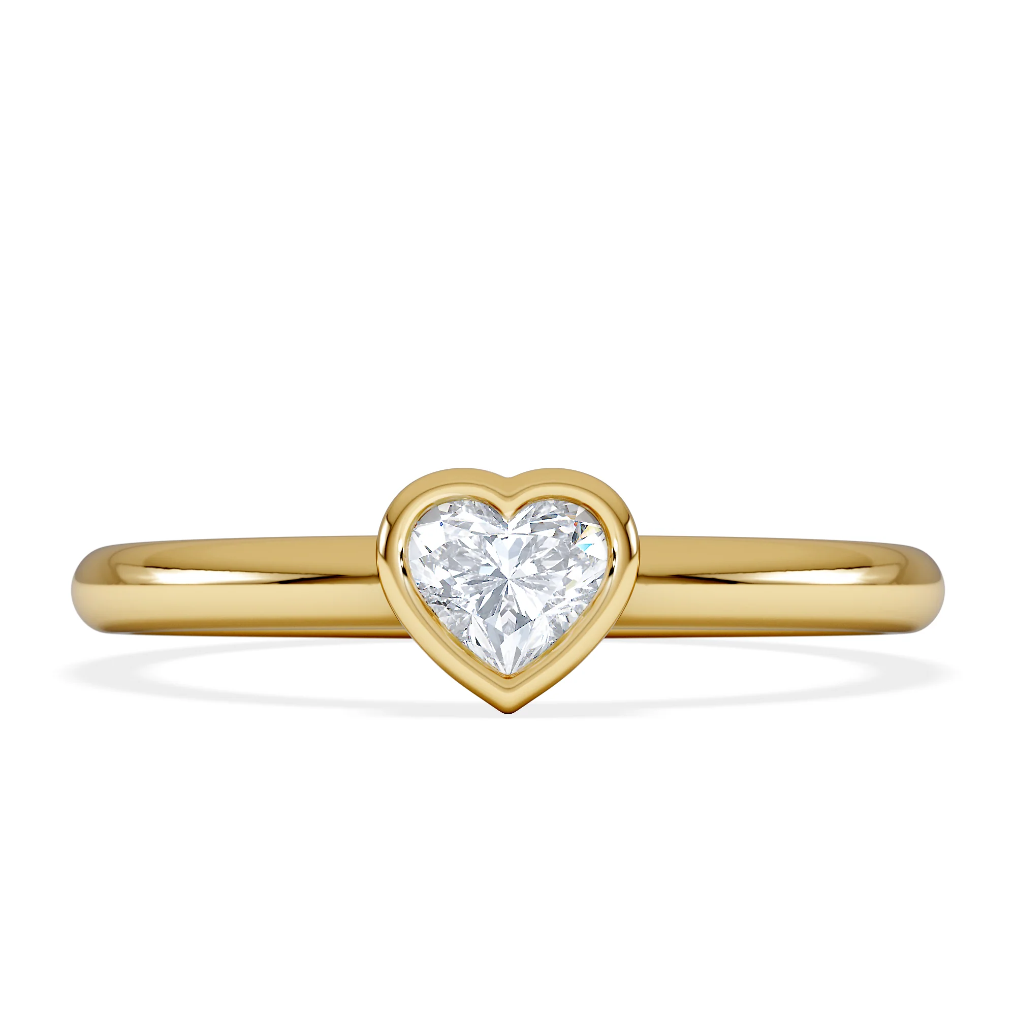 Horizon Heart Cut Lab Diamond Solitaire Ring 0.25ct H/SI in 18k Gold Vermeil - Image 7