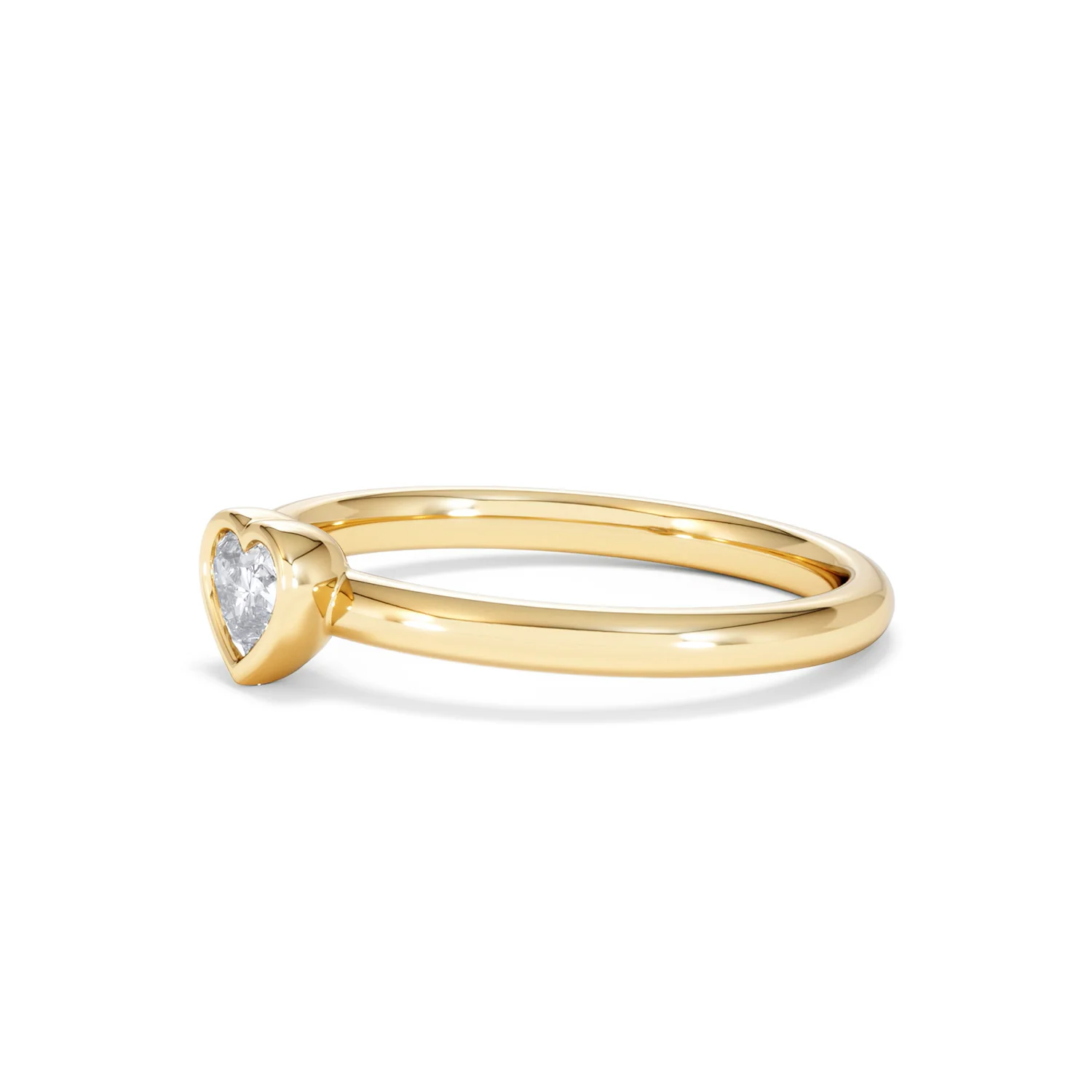 Horizon Heart Cut Lab Diamond Solitaire Ring 0.25ct H/SI in 18k Gold Vermeil - Image 77