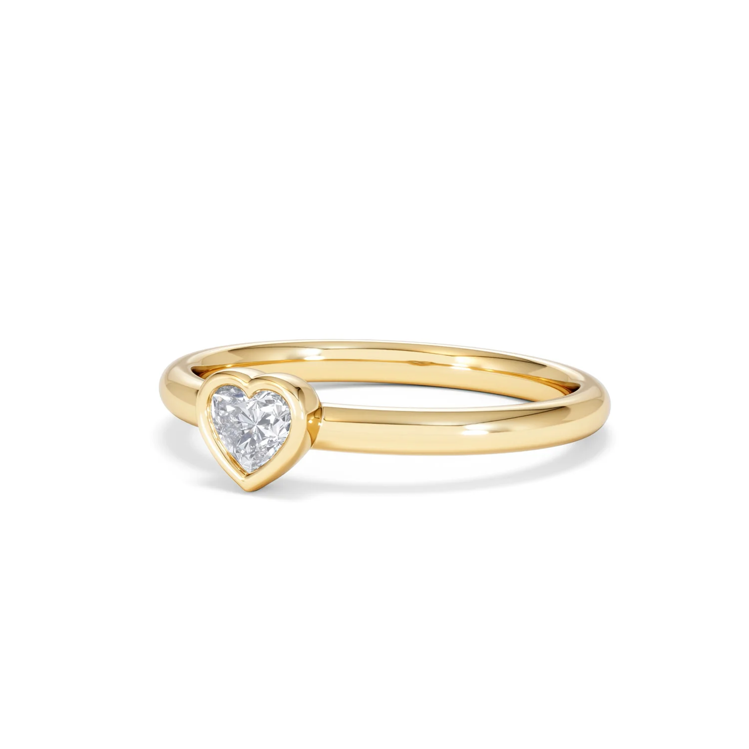 Horizon Heart Cut Lab Diamond Solitaire Ring 0.25ct H/SI in 18k Gold Vermeil - Image 83