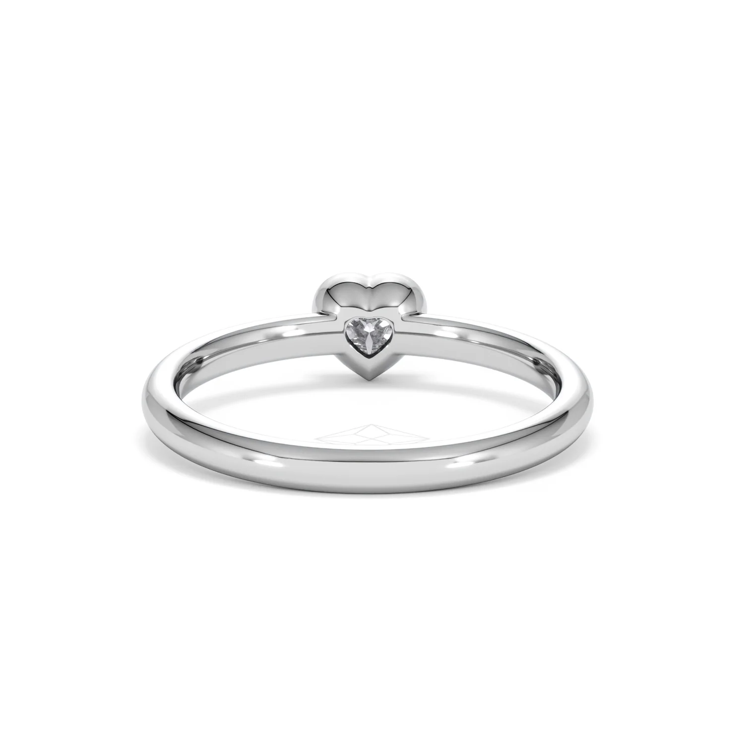 Horizon Heart Cut Lab Diamond Solitaire Ring 0.25ct H/SI in 925 Silver - Image 50