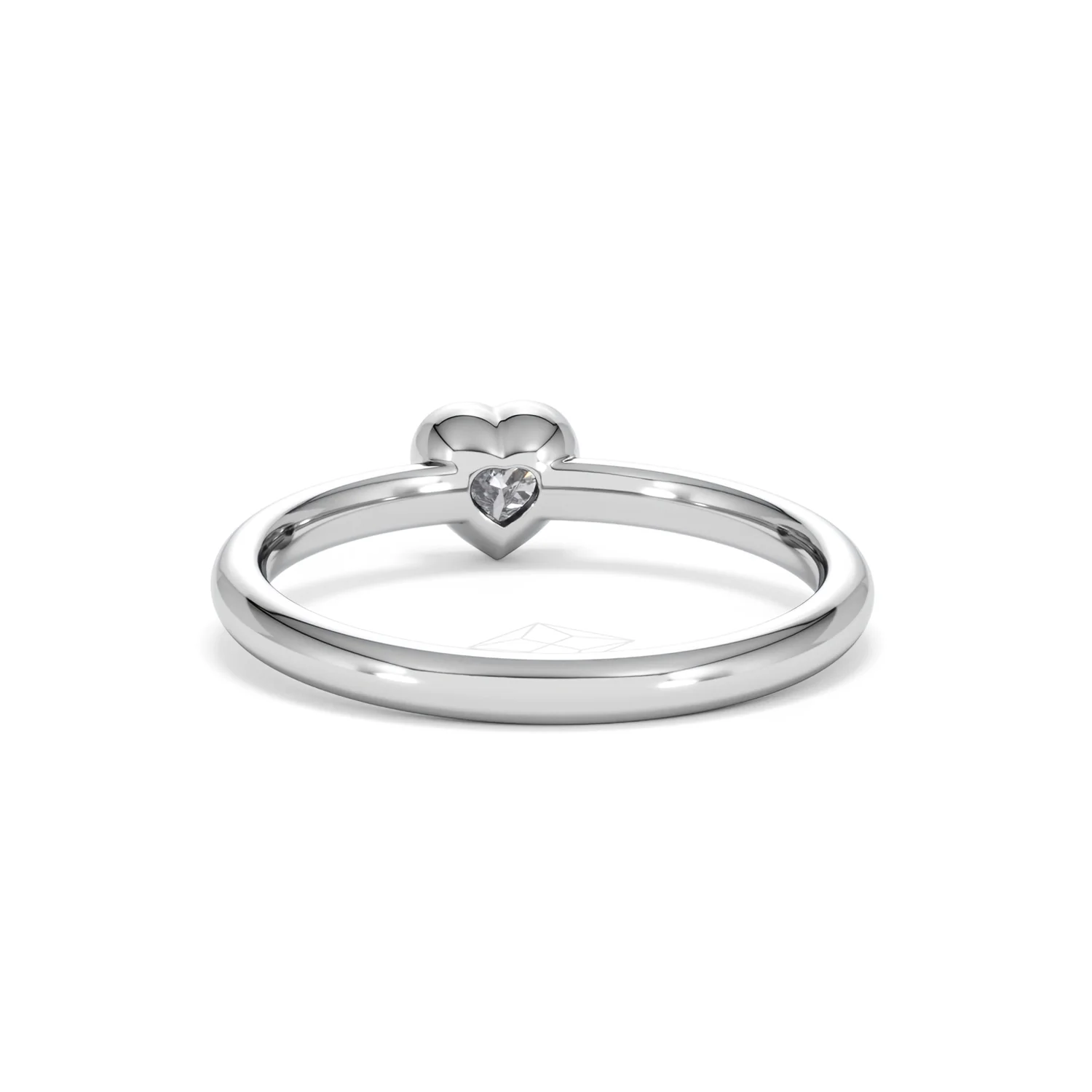 Horizon Heart Cut Lab Diamond Solitaire Ring 0.25ct H/SI in 925 Silver - Image 52