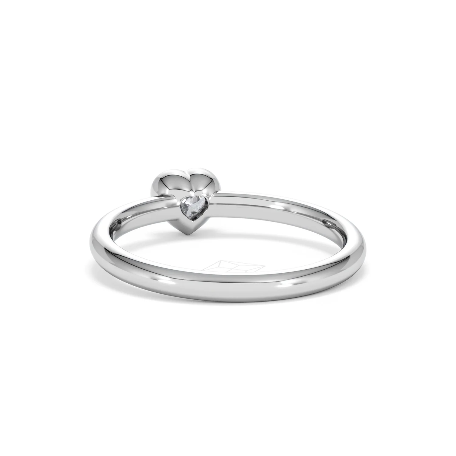 Horizon Heart Cut Lab Diamond Solitaire Ring 0.25ct H/SI in 925 Silver - Image 54