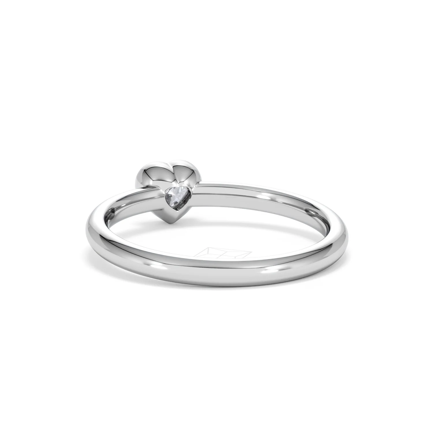 Horizon Heart Cut Lab Diamond Solitaire Ring 0.25ct H/SI in 925 Silver - Image 55