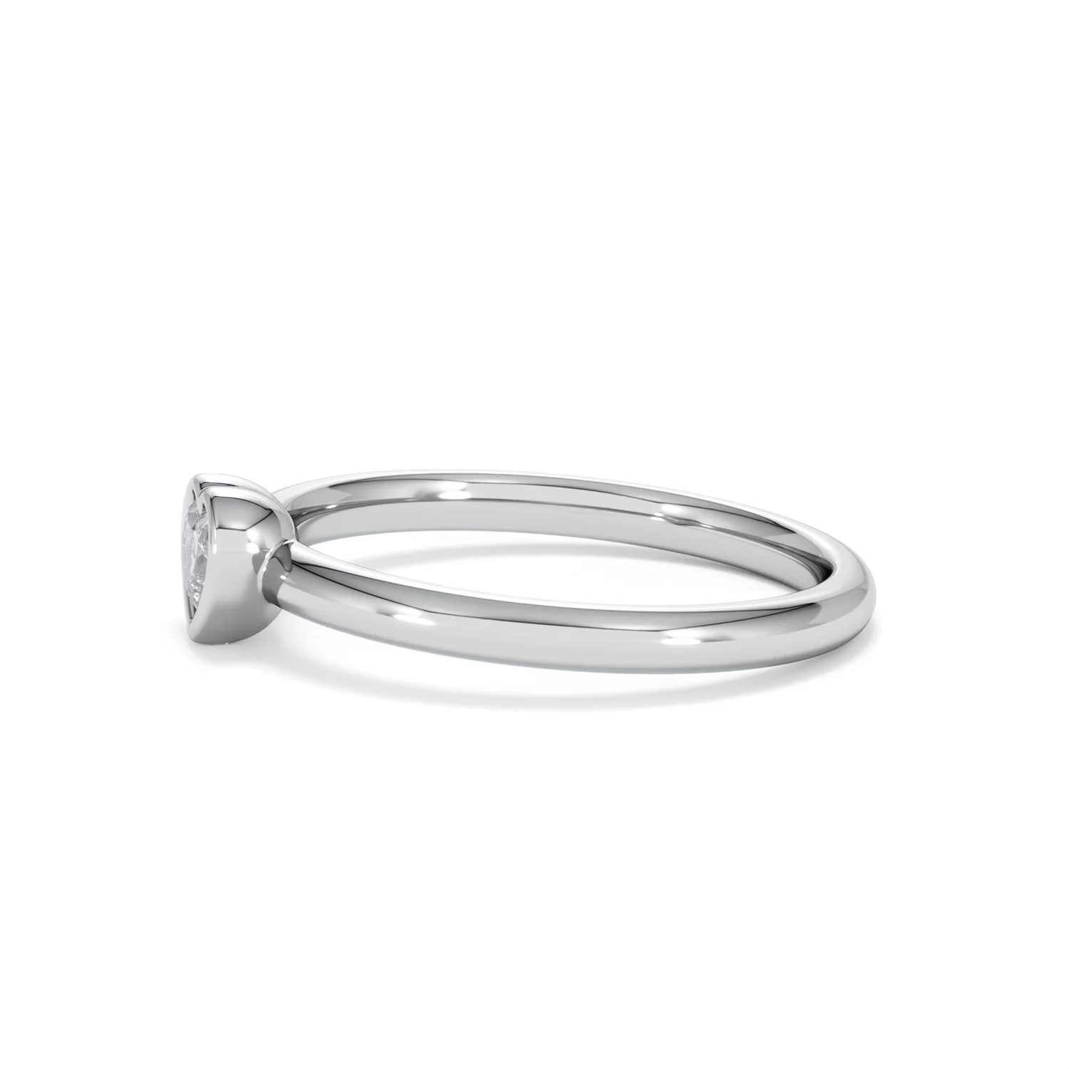 Horizon Heart Cut Lab Diamond Solitaire Ring 0.25ct H/SI in 925 Silver - Image 73
