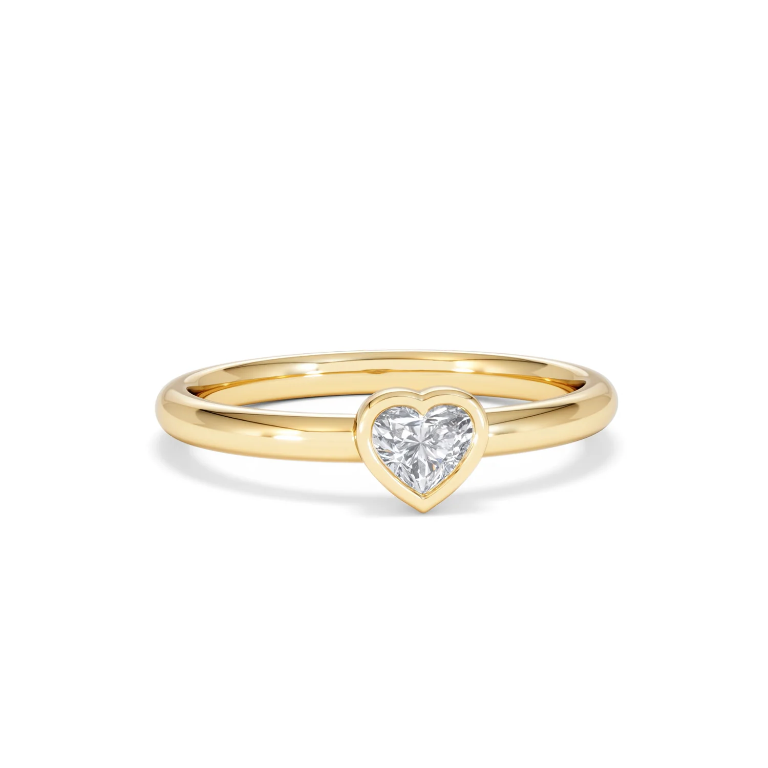 Horizon Heart Cut Lab Diamond Solitaire Ring 0.25ct H/SI in 9K Gold - Image 12