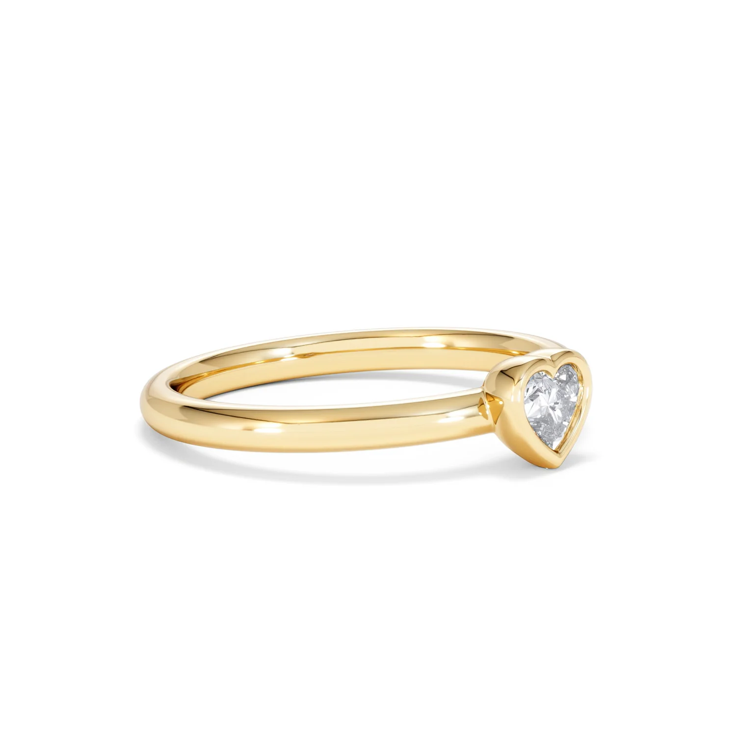 Horizon Heart Cut Lab Diamond Solitaire Ring 0.25ct H/SI in 9K Gold - Image 21