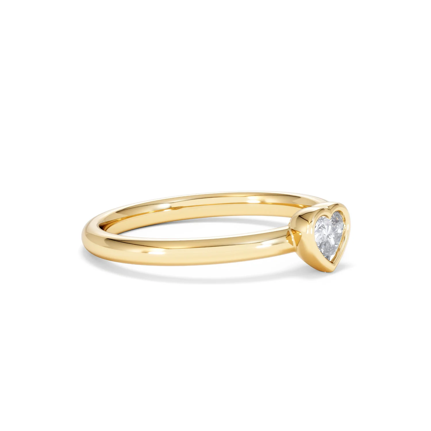 Horizon Heart Cut Lab Diamond Solitaire Ring 0.25ct H/SI in 9K Gold - Image 22