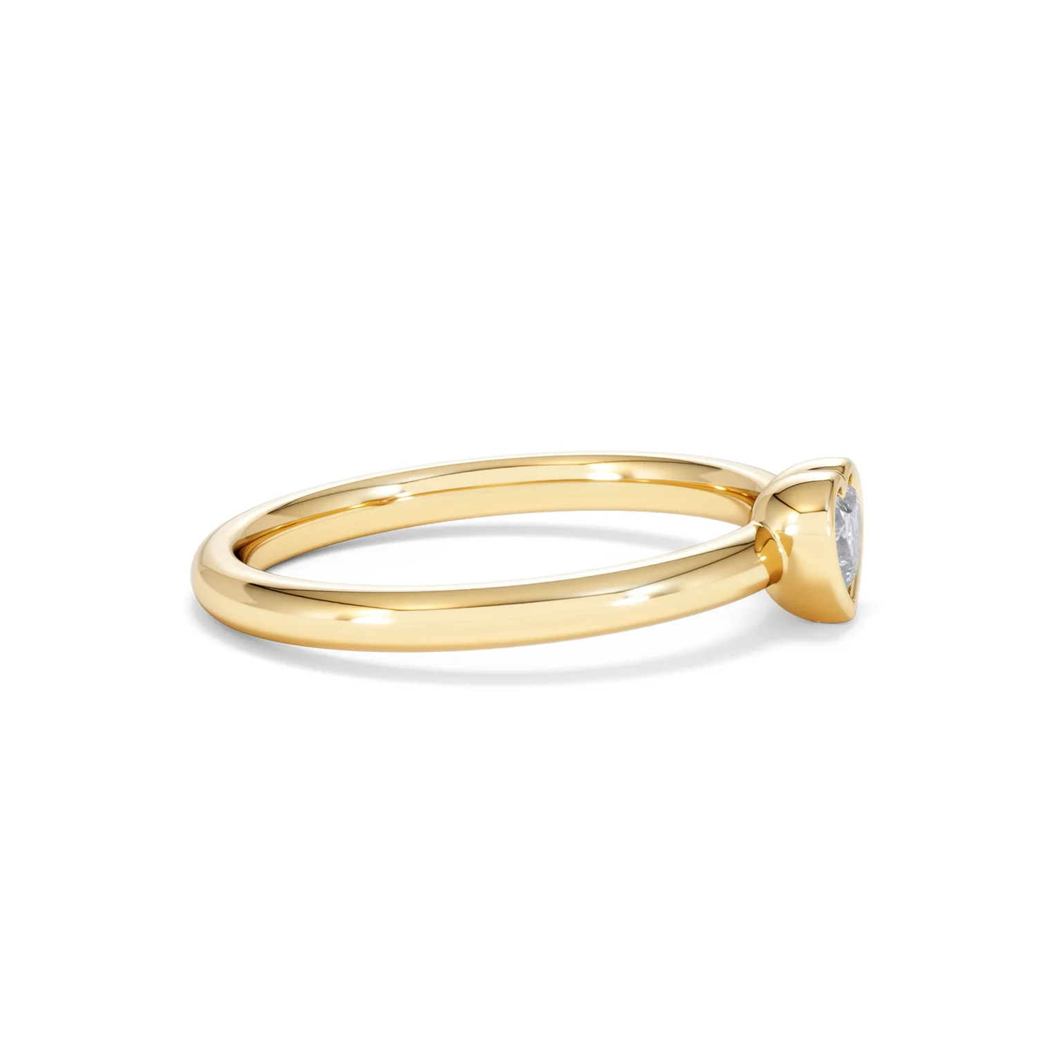 Horizon Heart Cut Lab Diamond Solitaire Ring 0.25ct H/SI in 9K Gold - Image 27