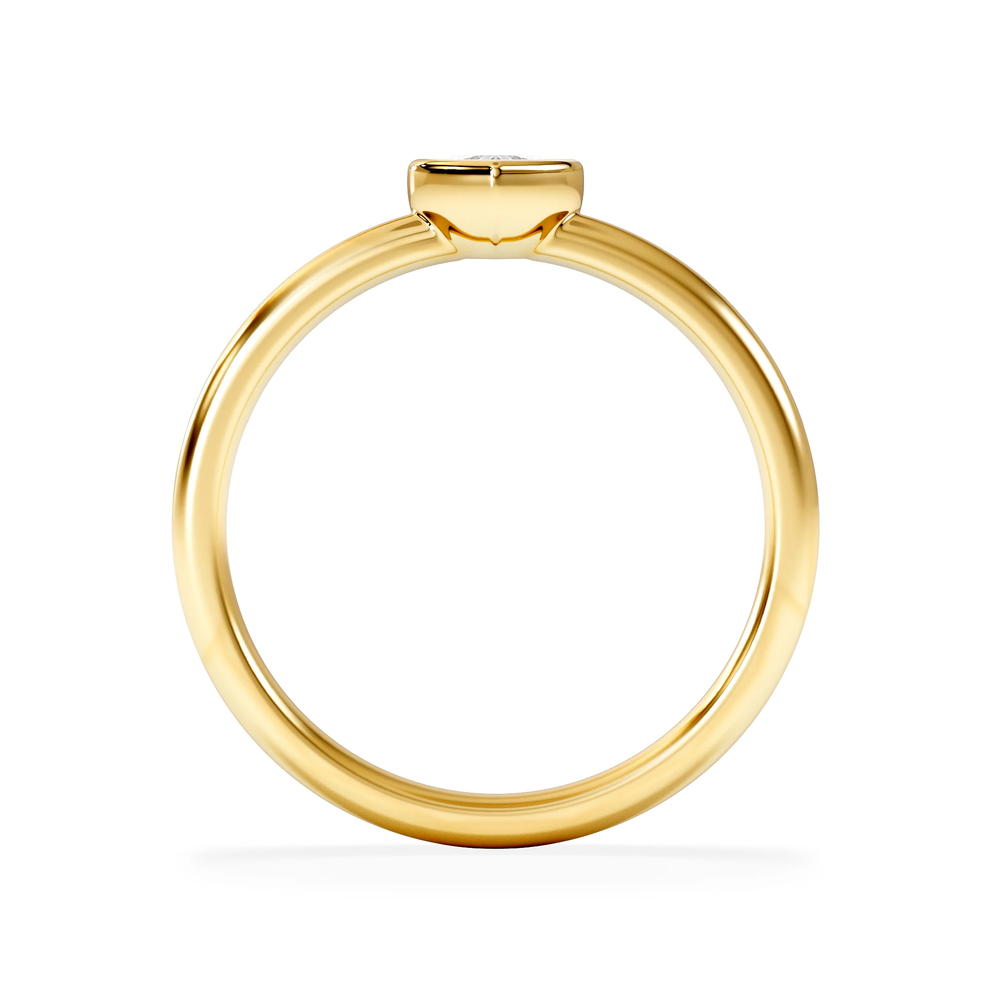Horizon Heart Cut Lab Diamond Solitaire Ring 0.25ct H/SI in 9K Gold - Image 3