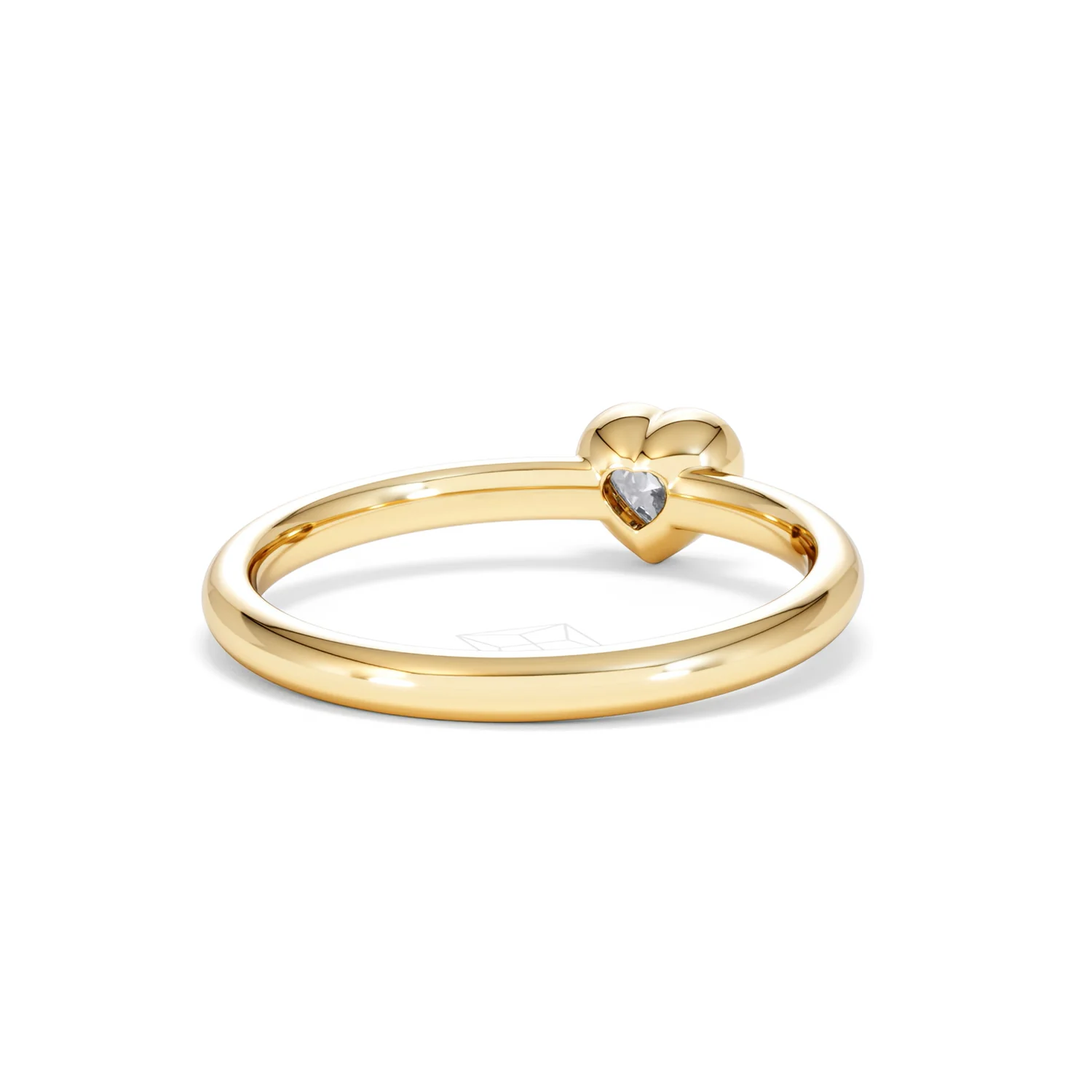 Horizon Heart Cut Lab Diamond Solitaire Ring 0.25ct H/SI in 9K Gold - Image 45