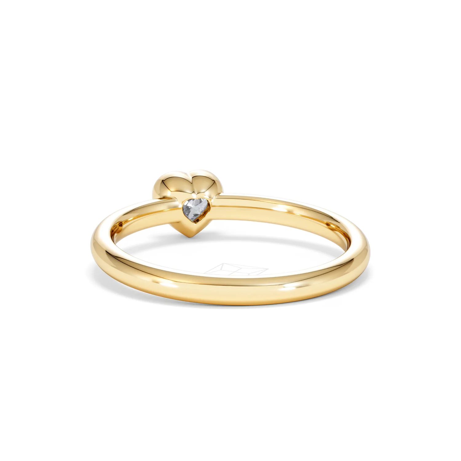 Horizon Heart Cut Lab Diamond Solitaire Ring 0.25ct H/SI in 9K Gold - Image 54
