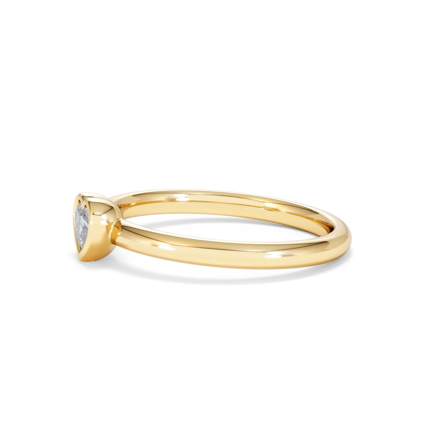 Horizon Heart Cut Lab Diamond Solitaire Ring 0.25ct H/SI in 9K Gold - Image 74