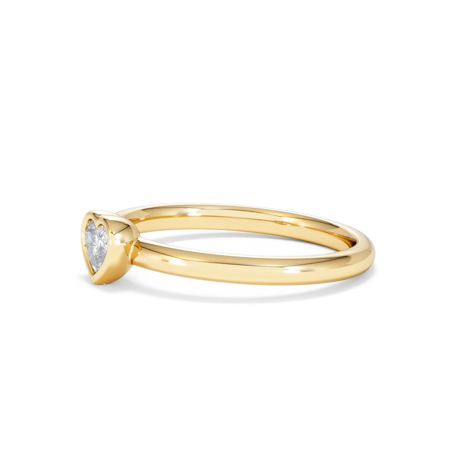 Horizon Heart Cut Lab Diamond Solitaire Ring 0.25ct H/SI in 9K Gold - Image 76