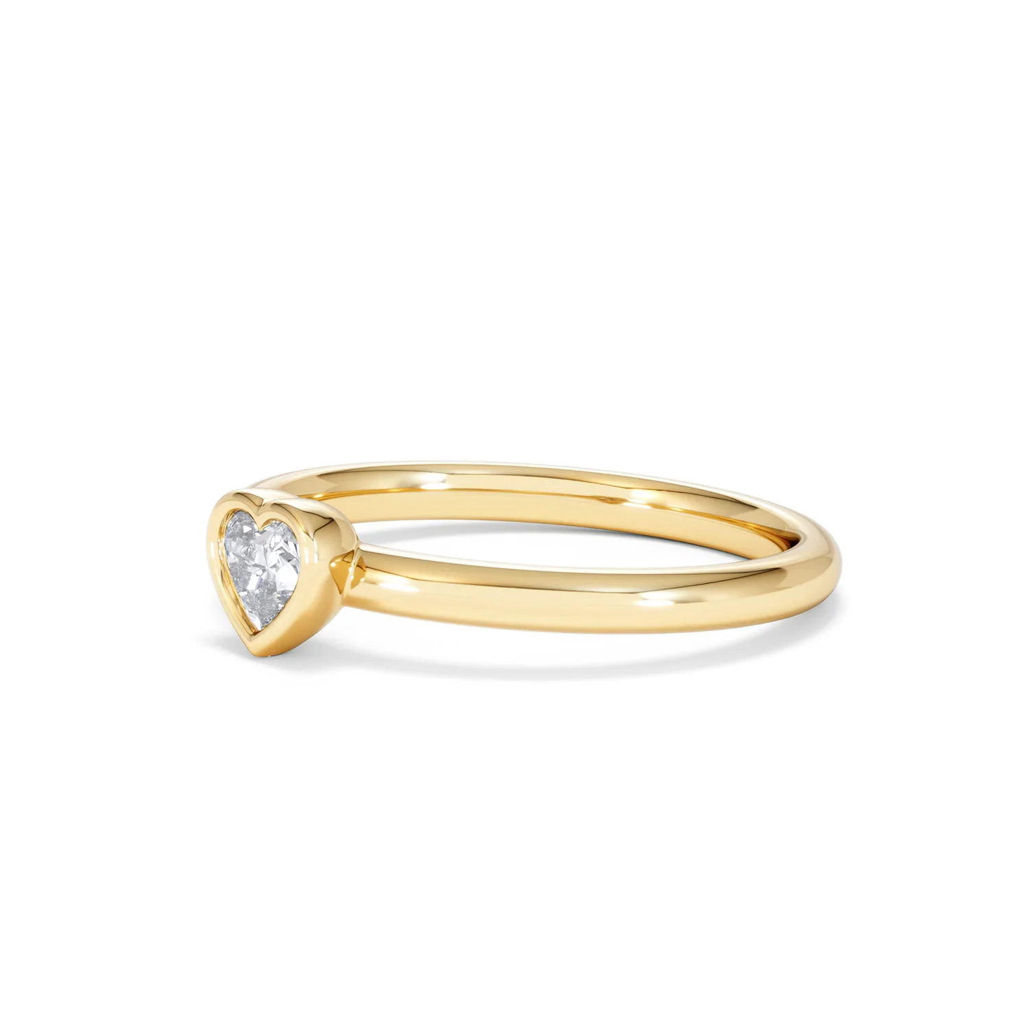 Horizon Heart Cut Lab Diamond Solitaire Ring 0.25ct H/SI in 9K Gold - Image 79