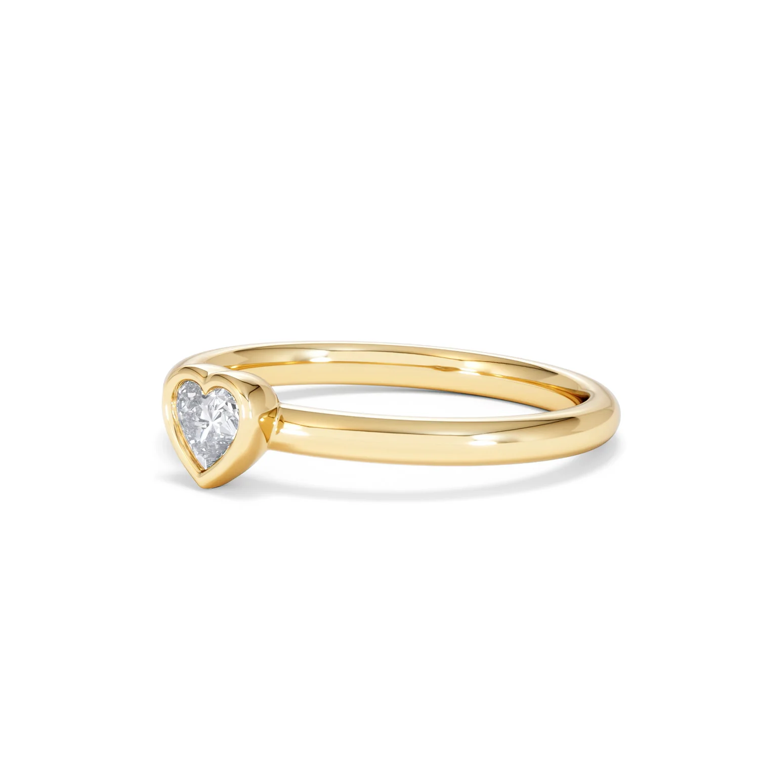 Horizon Heart Cut Lab Diamond Solitaire Ring 0.25ct H/SI in 9K Gold - Image 80