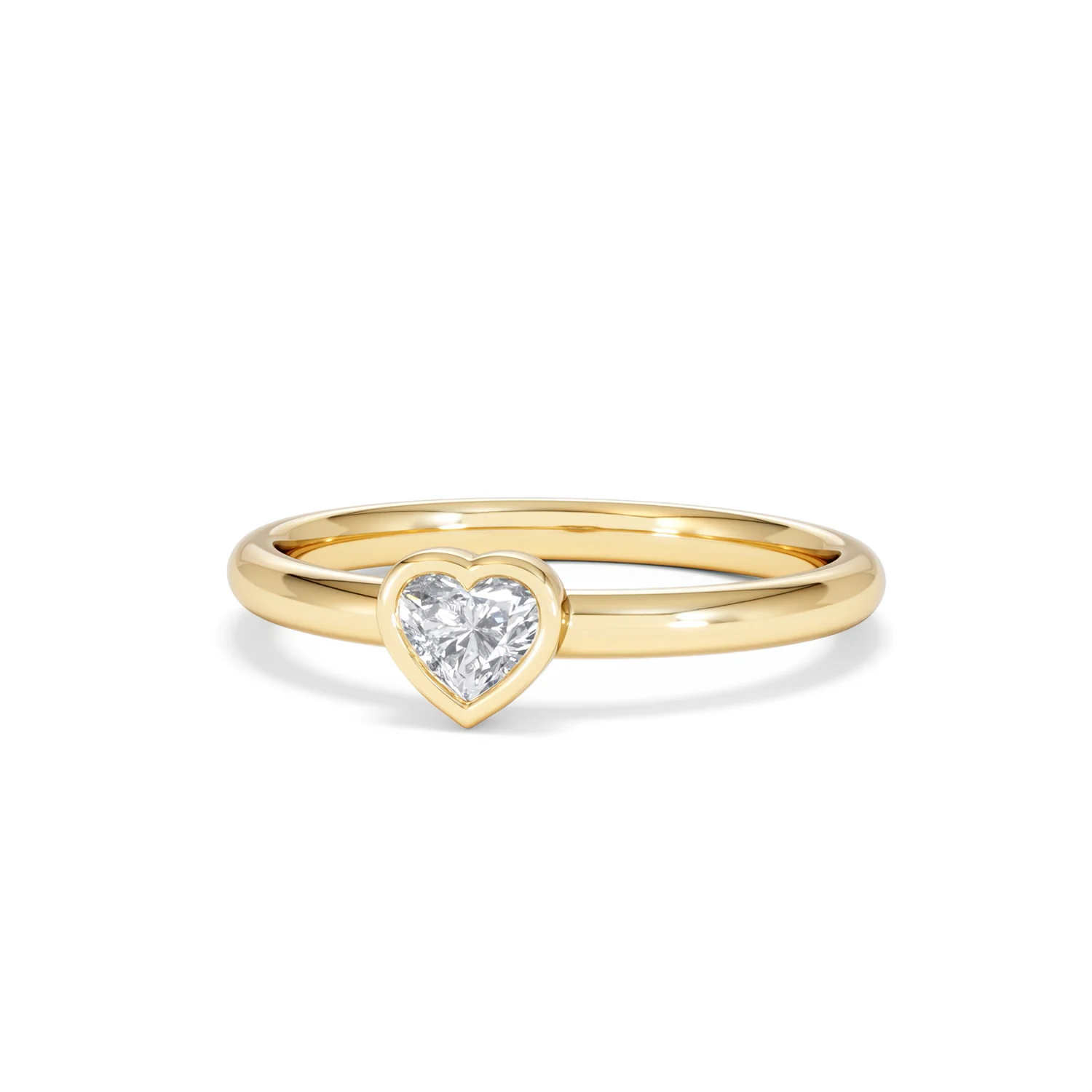 Horizon Heart Cut Lab Diamond Solitaire Ring 0.25ct H/SI in 9K Gold - Image 87