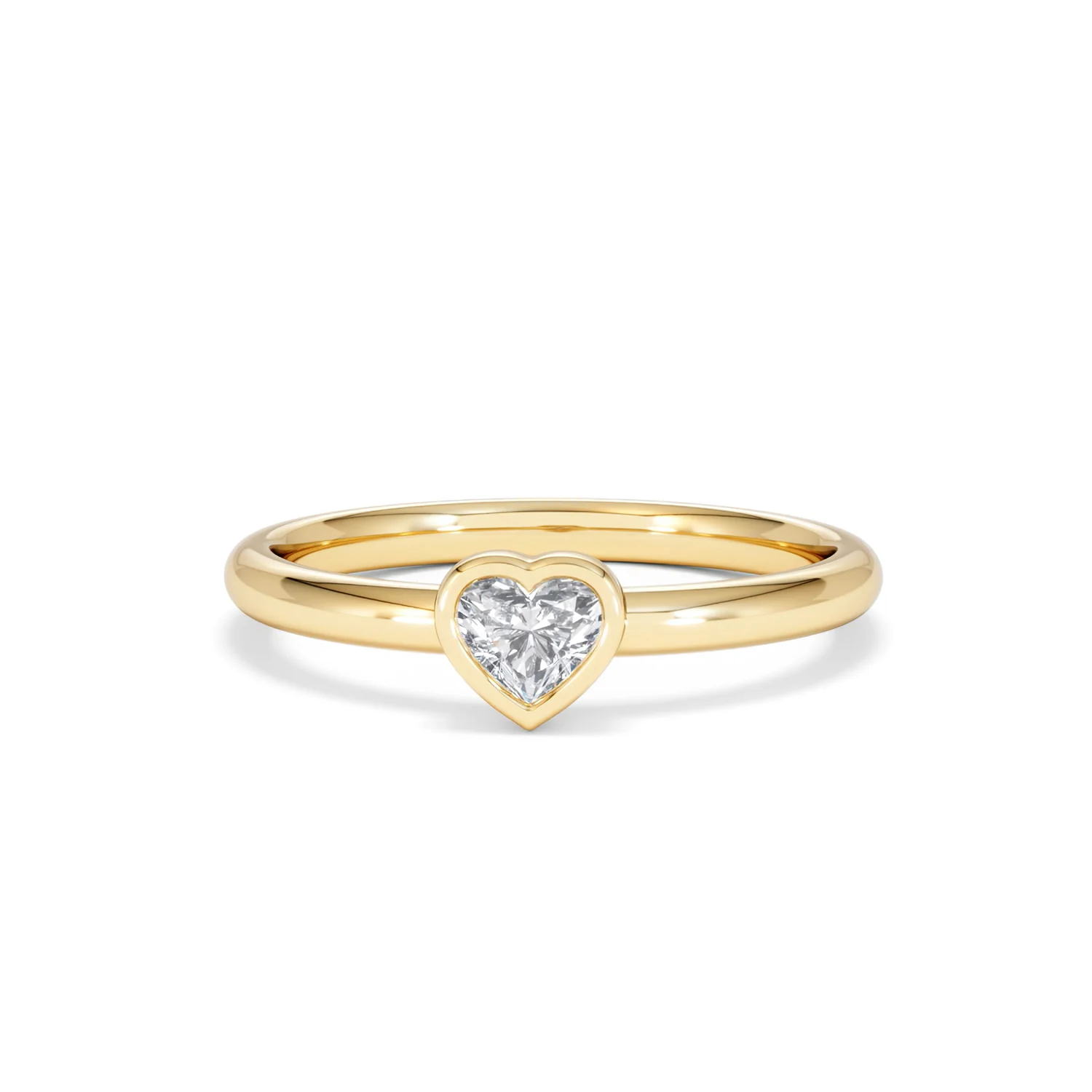 Horizon Heart Cut Lab Diamond Solitaire Ring 0.25ct H/SI in 9K Gold - Image 89
