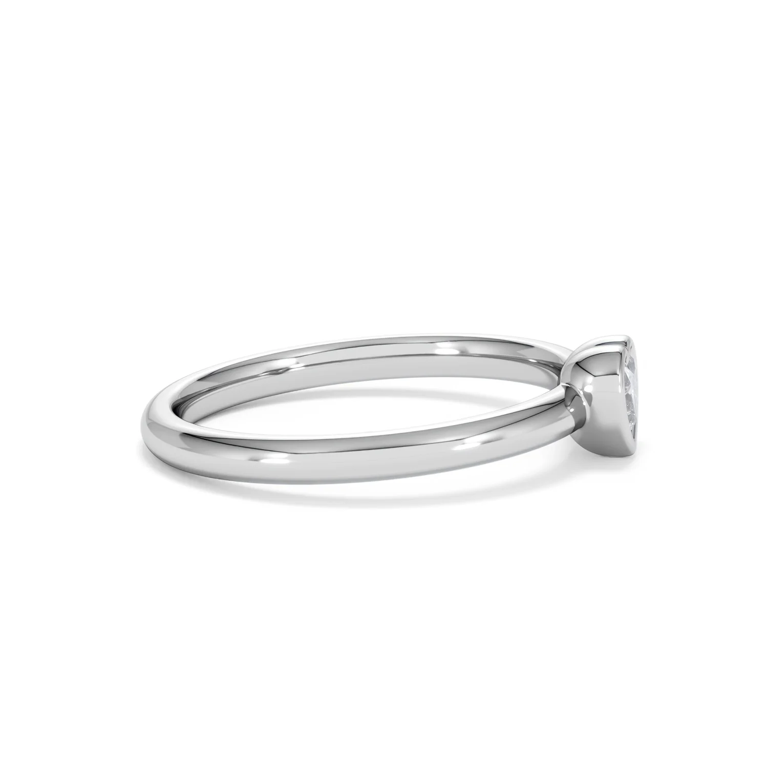 Horizon Heart Cut Lab Diamond Solitaire Ring 0.25ct H/SI in 9K White Gold - Image 28