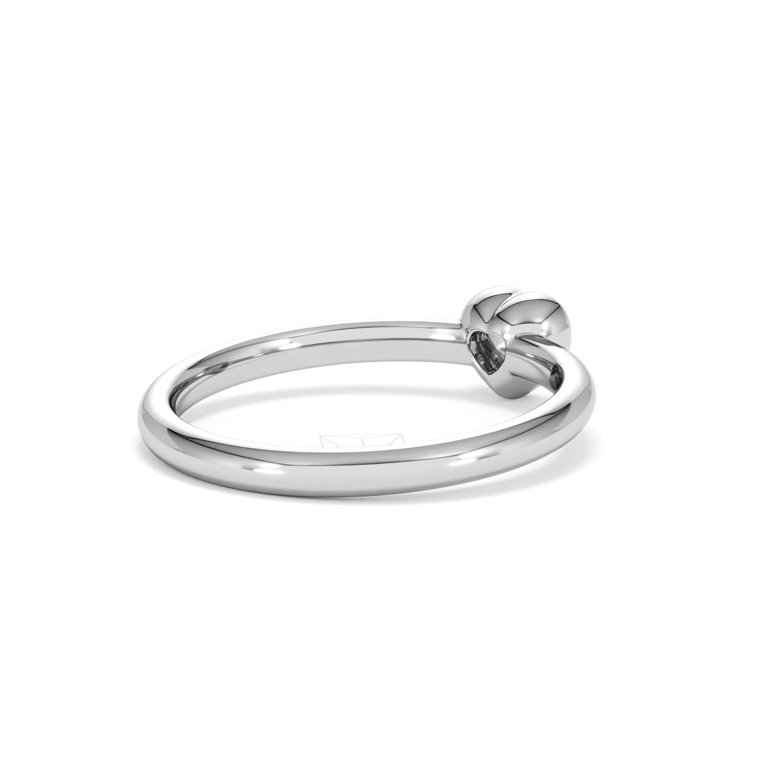 Horizon Heart Cut Lab Diamond Solitaire Ring 0.25ct H/SI in 9K White Gold - Image 41