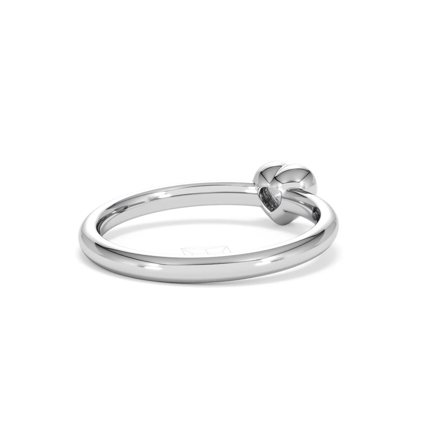 Horizon Heart Cut Lab Diamond Solitaire Ring 0.25ct H/SI in 9K White Gold - Image 42