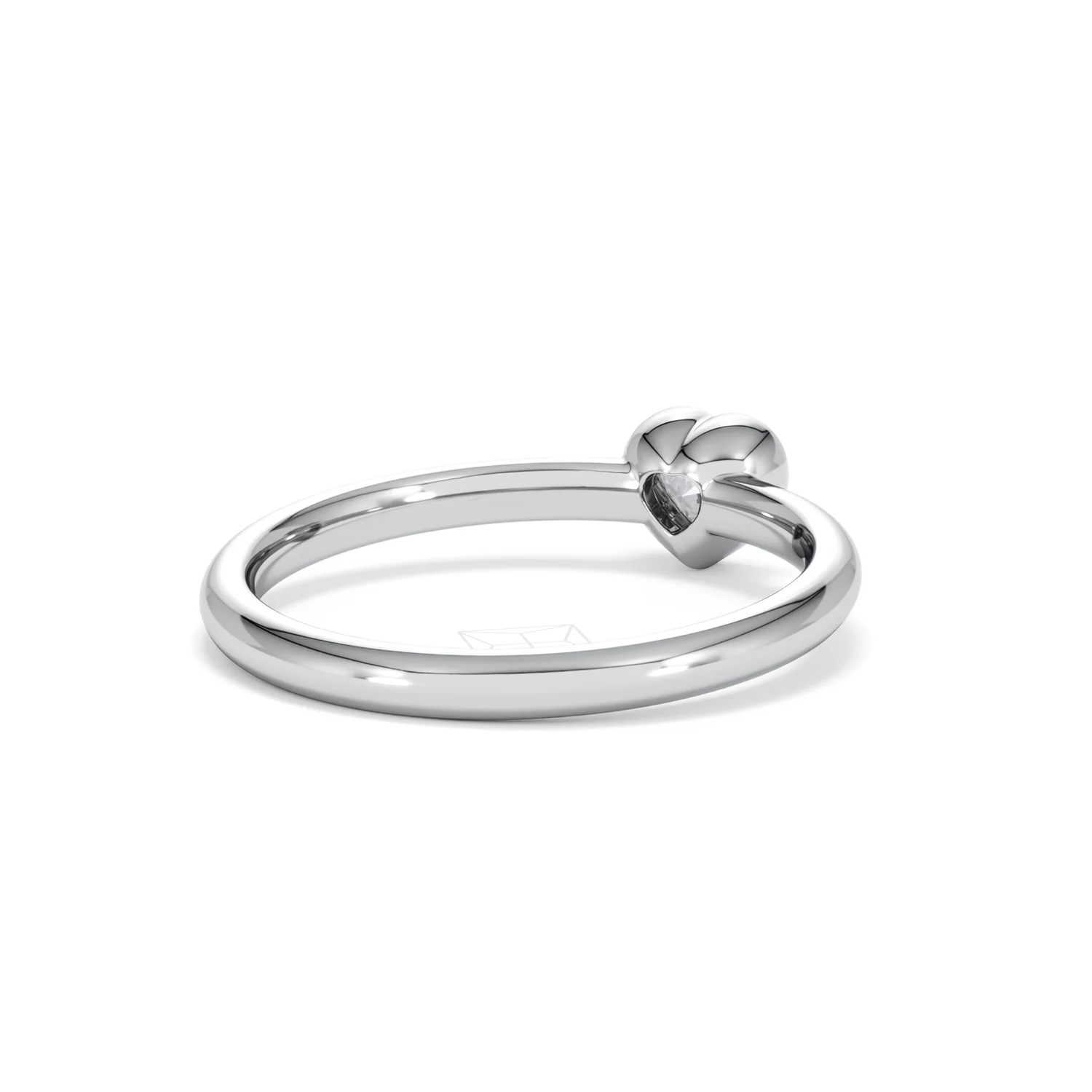 Horizon Heart Cut Lab Diamond Solitaire Ring 0.25ct H/SI in 9K White Gold - Image 43