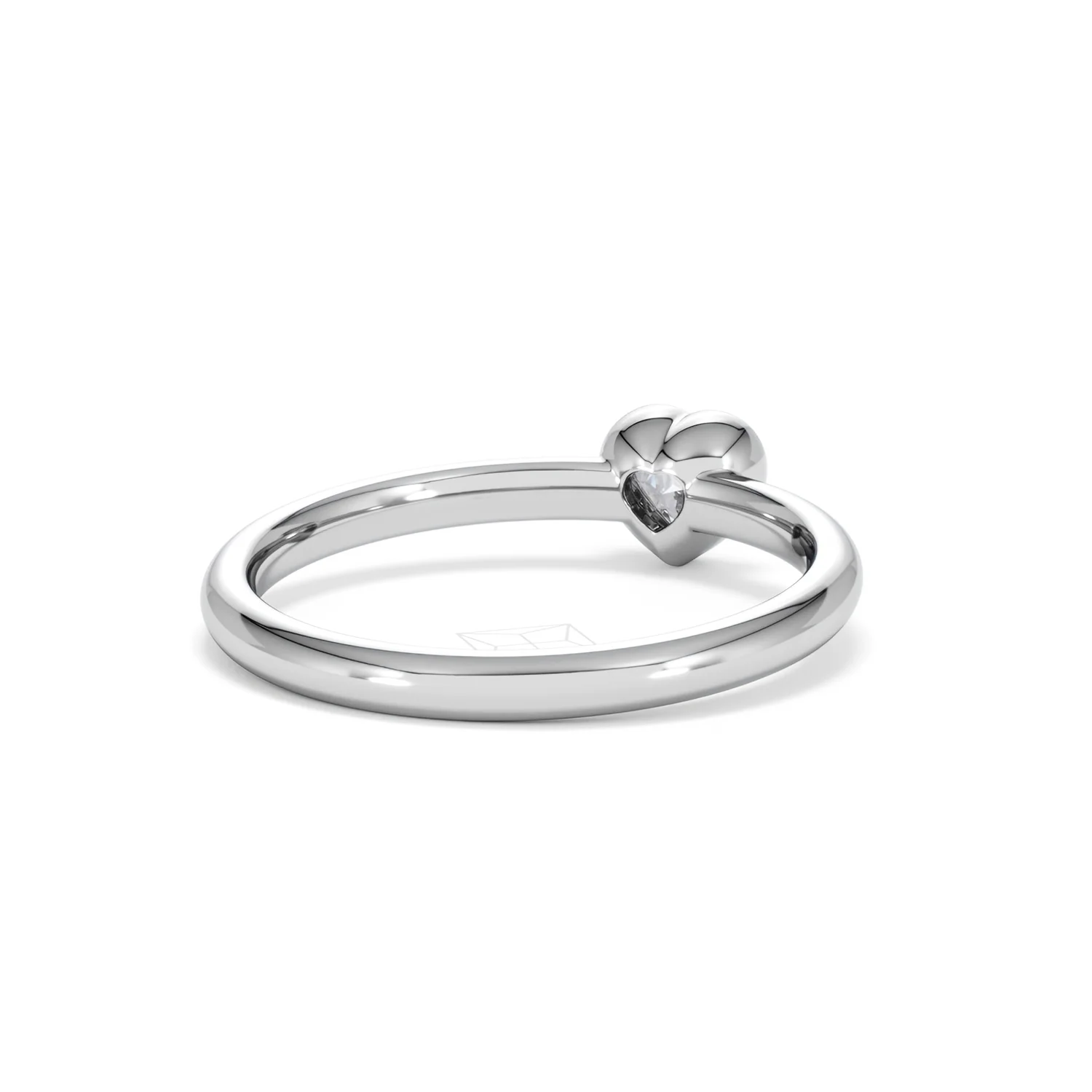 Horizon Heart Cut Lab Diamond Solitaire Ring 0.25ct H/SI in 9K White Gold - Image 44