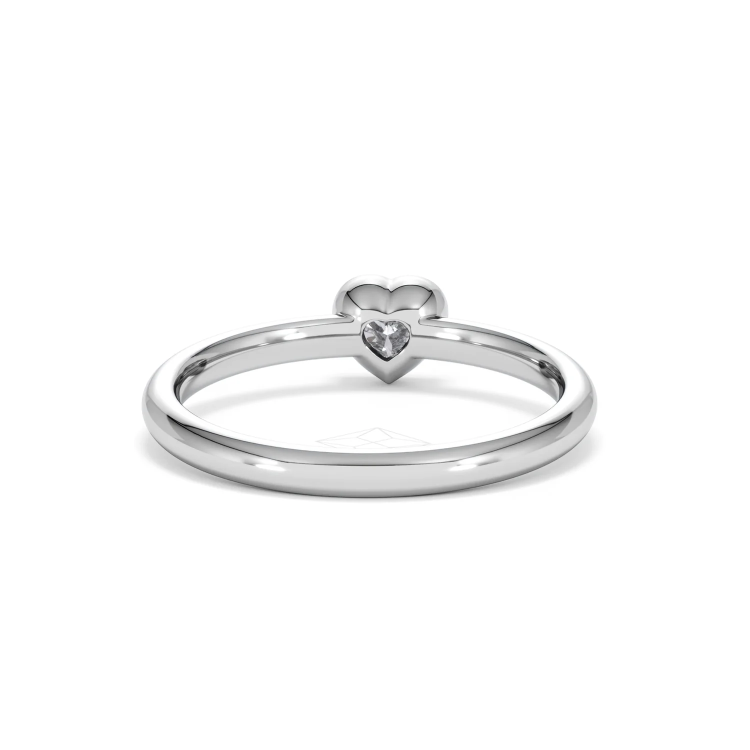Horizon Heart Cut Lab Diamond Solitaire Ring 0.25ct H/SI in 9K White Gold - Image 49