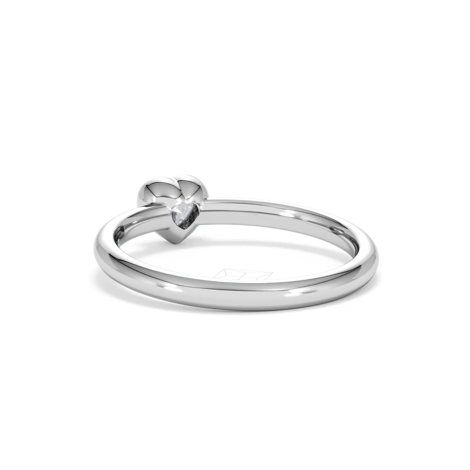 Horizon Heart Cut Lab Diamond Solitaire Ring 0.25ct H/SI in 9K White Gold - Image 56