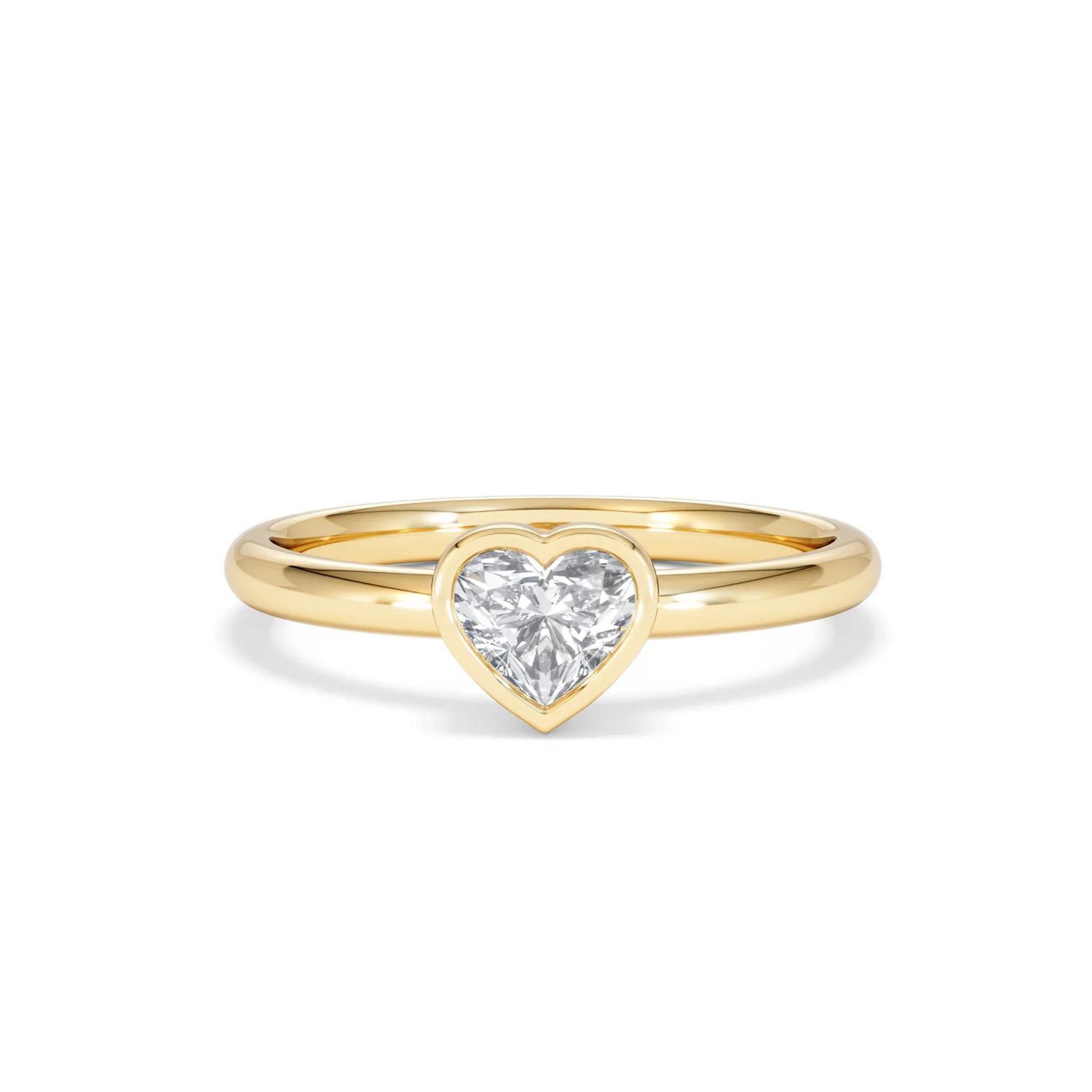 Horizon Heart Cut Lab Diamond Solitaire Ring 0.50ct H/SI in 9K Gold - Image 10