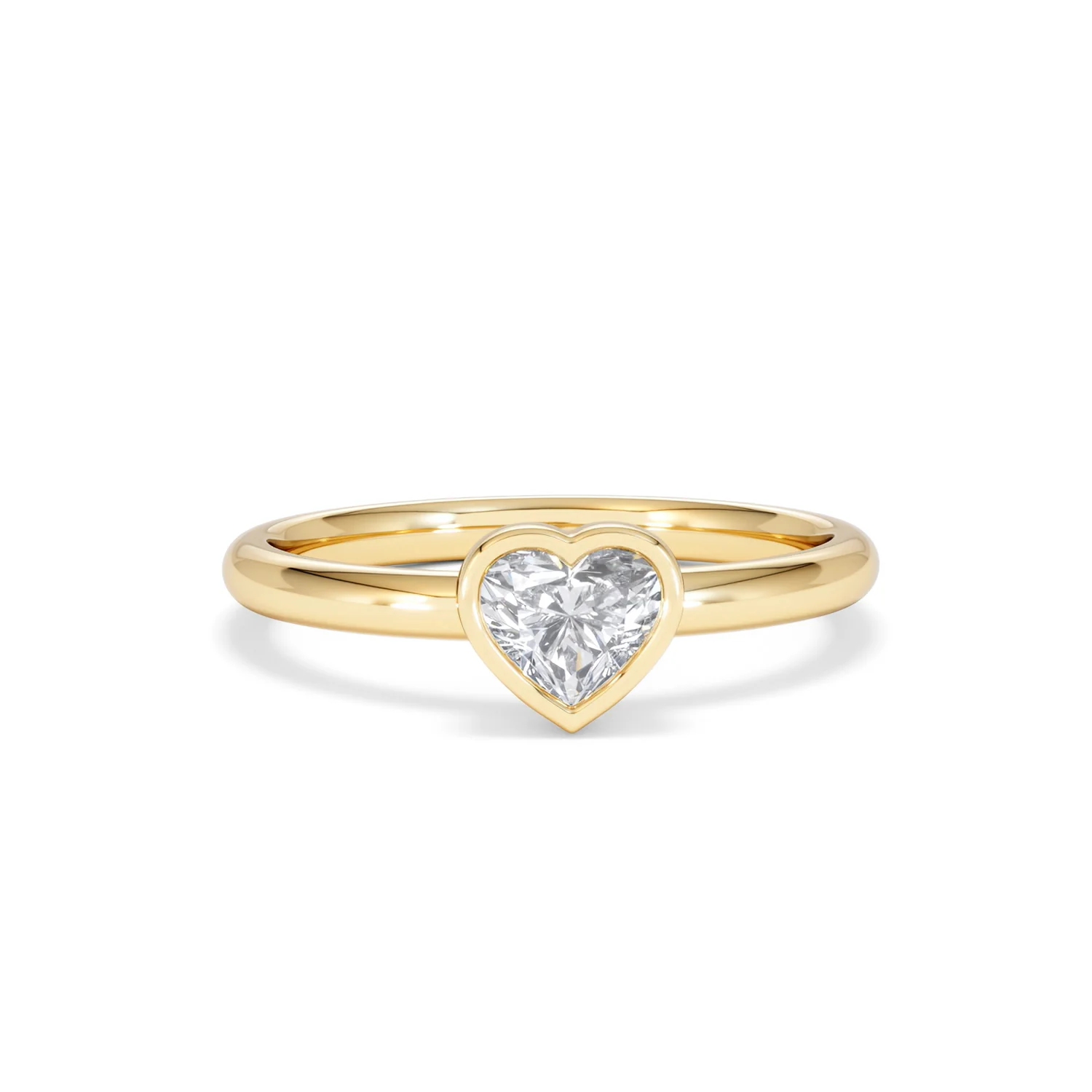 Horizon Heart Cut Lab Diamond Solitaire Ring 0.50ct H/SI in 9K Gold - Image 11