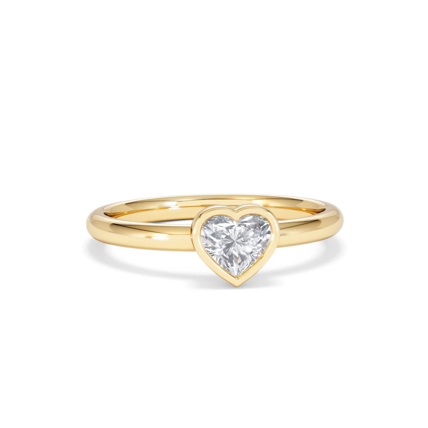 Horizon Heart Cut Lab Diamond Solitaire Ring 0.50ct H/SI in 9K Gold - Image 12