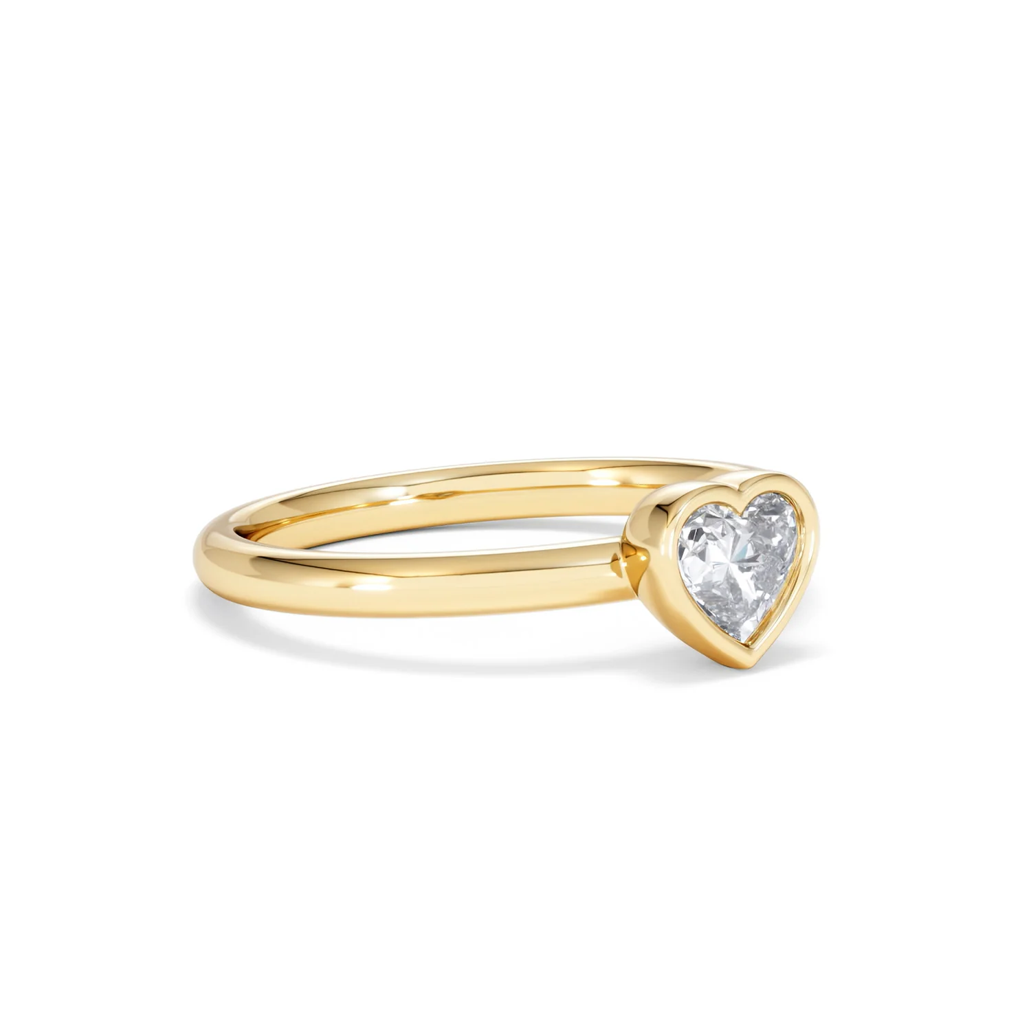 Horizon Heart Cut Lab Diamond Solitaire Ring 0.50ct H/SI in 9K Gold - Image 19