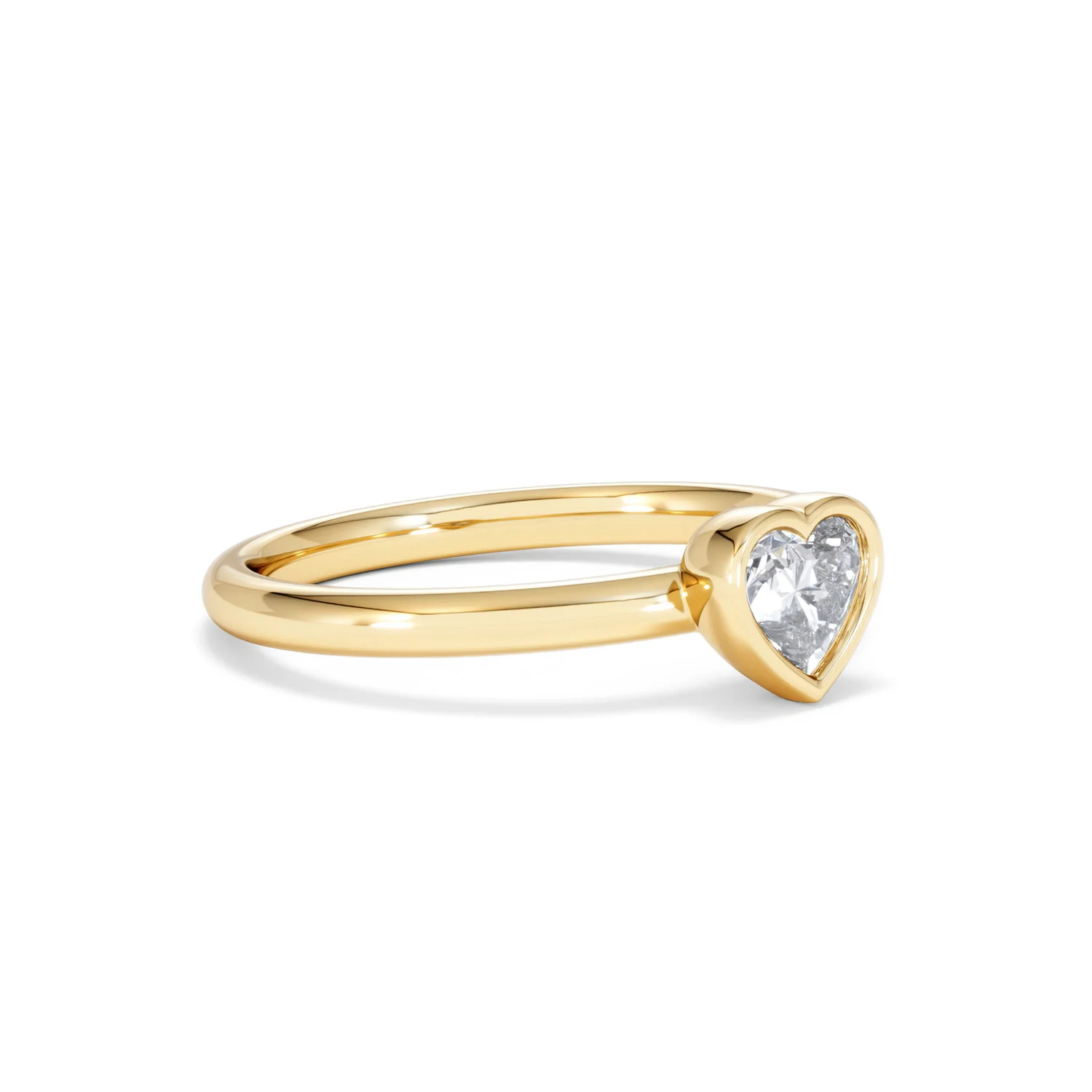 Horizon Heart Cut Lab Diamond Solitaire Ring 0.50ct H/SI in 9K Gold - Image 20