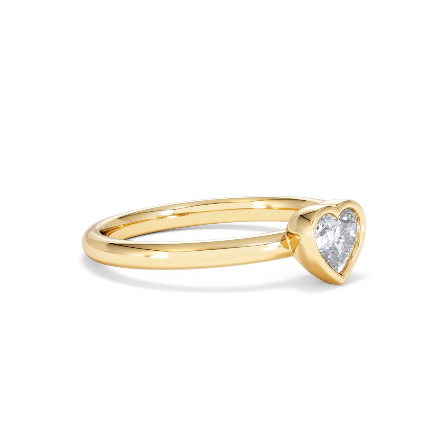 Horizon Heart Cut Lab Diamond Solitaire Ring 0.50ct H/SI in 9K Gold - Image 21