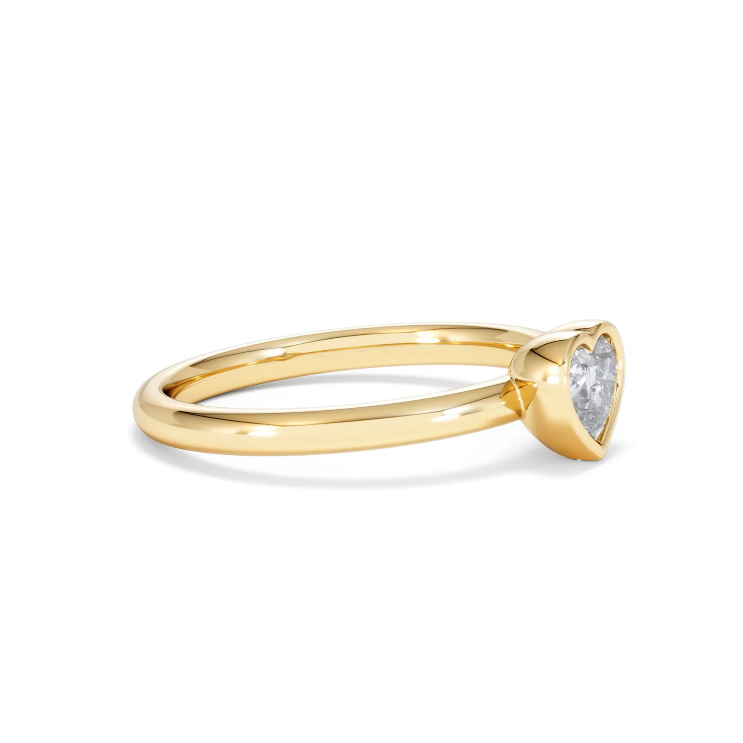 Horizon Heart Cut Lab Diamond Solitaire Ring 0.50ct H/SI in 9K Gold - Image 24