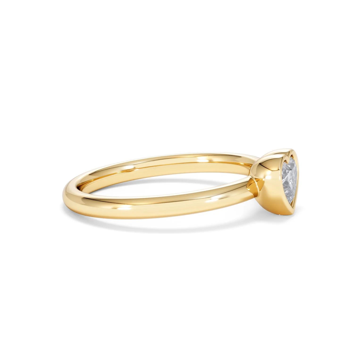 Horizon Heart Cut Lab Diamond Solitaire Ring 0.50ct H/SI in 9K Gold - Image 26