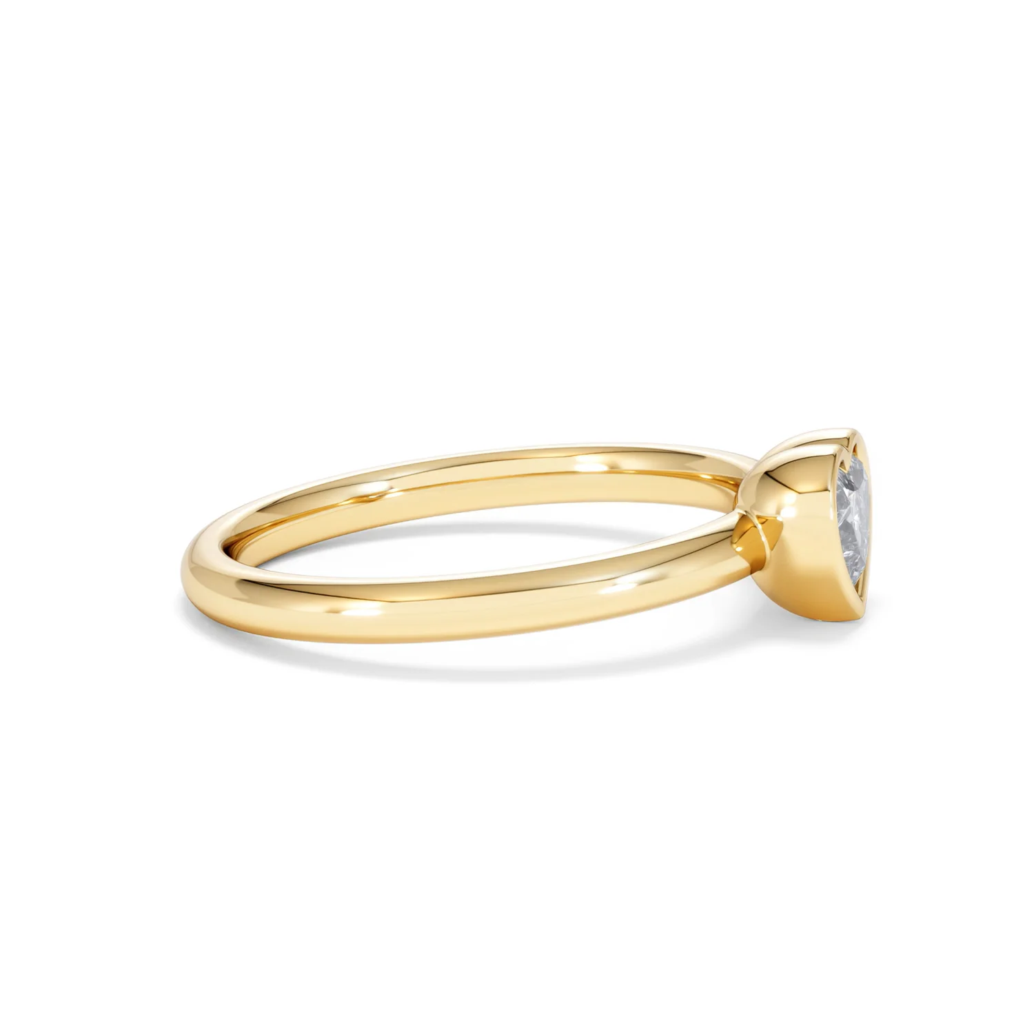 Horizon Heart Cut Lab Diamond Solitaire Ring 0.50ct H/SI in 9K Gold - Image 27