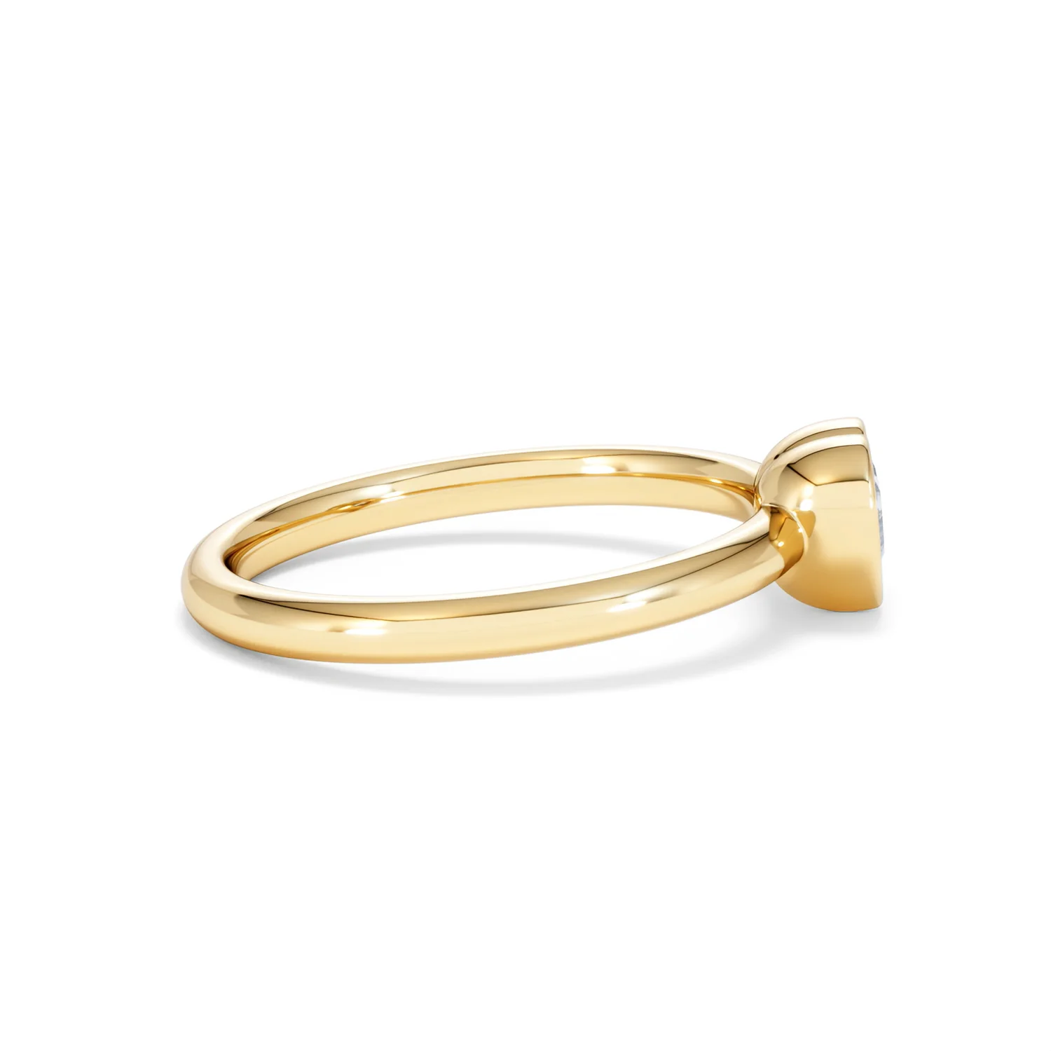 Horizon Heart Cut Lab Diamond Solitaire Ring 0.50ct H/SI in 9K Gold - Image 30