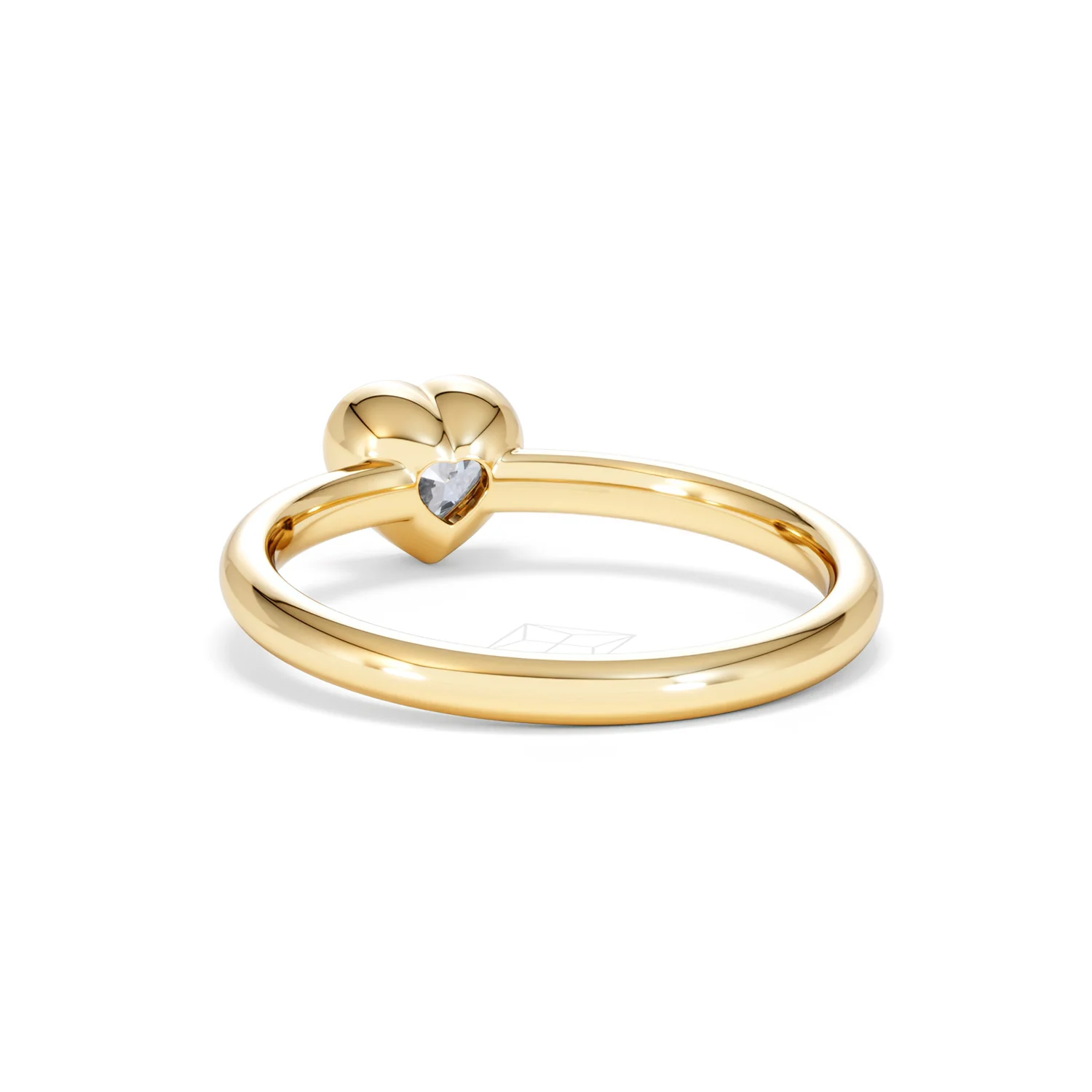 Horizon Heart Cut Lab Diamond Solitaire Ring 0.50ct H/SI in 9K Gold - Image 55